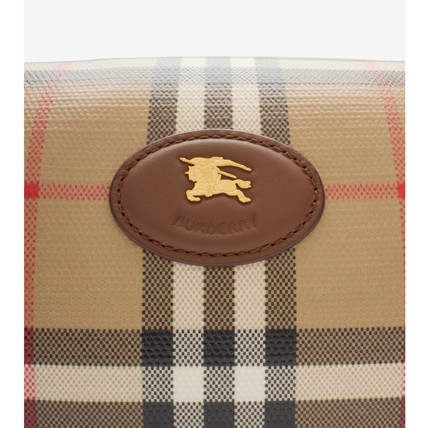 Check Travel Pouch in Archive beige - Men, Cotton | Burberry® Official