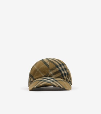 Burberry Children’s Vintage Check and Icon Stripe Cotton Baseball Cap - on sale Size L