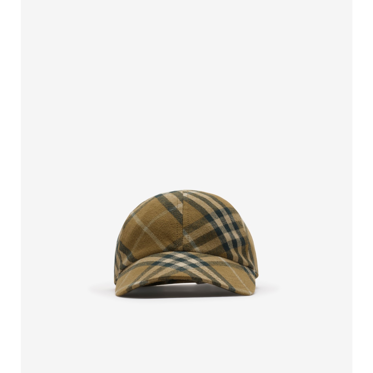 Check Cotton Baseball Cap in Camp Men Burberry Official