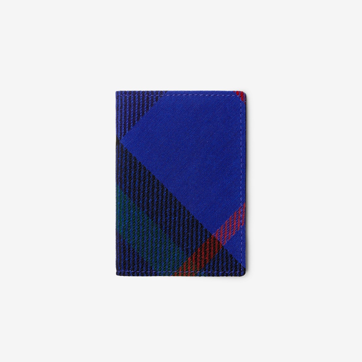 Burberry Check Folding Card Case In Blue