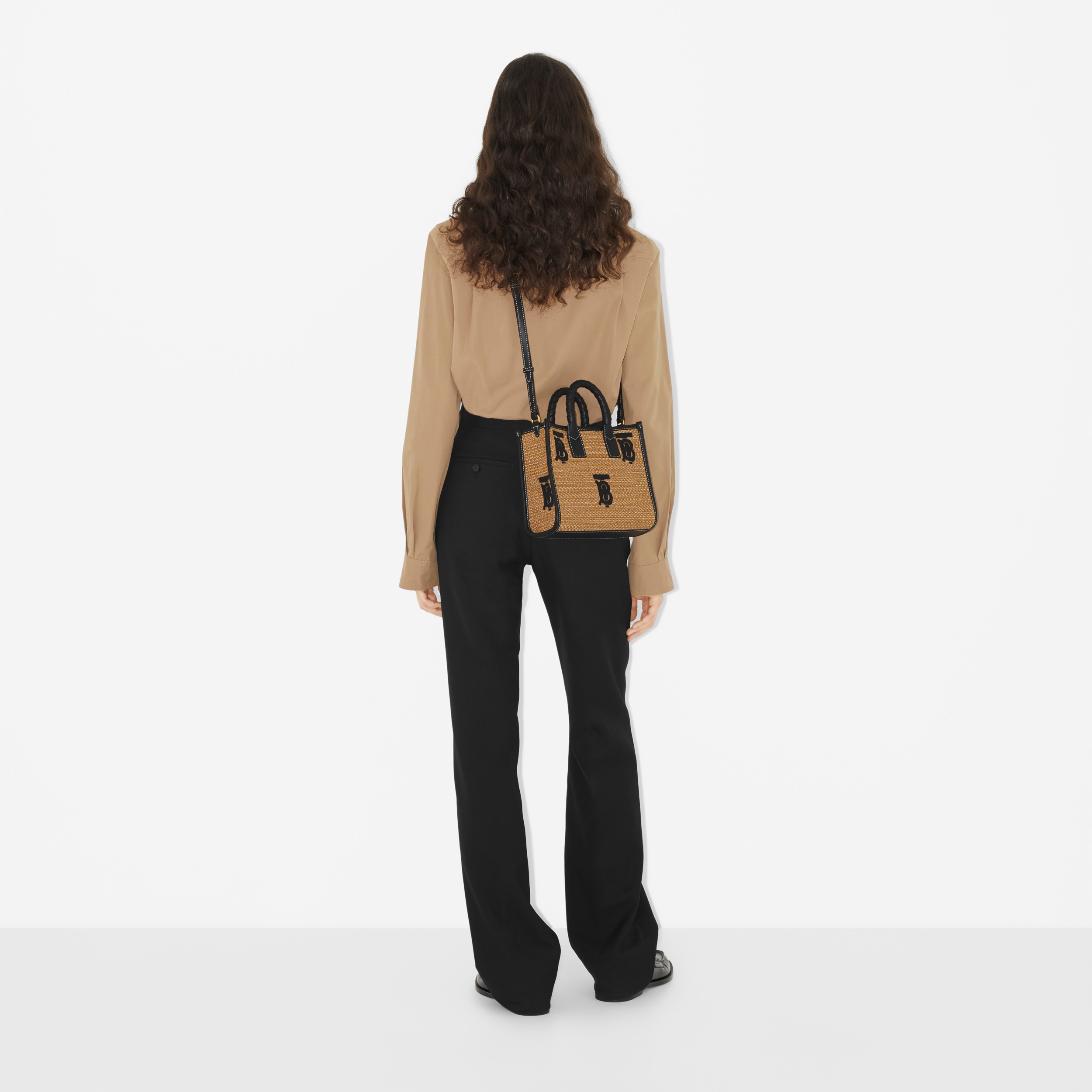 Mini Freya Tote in Natural/black - Women | Burberry® Official - 4
