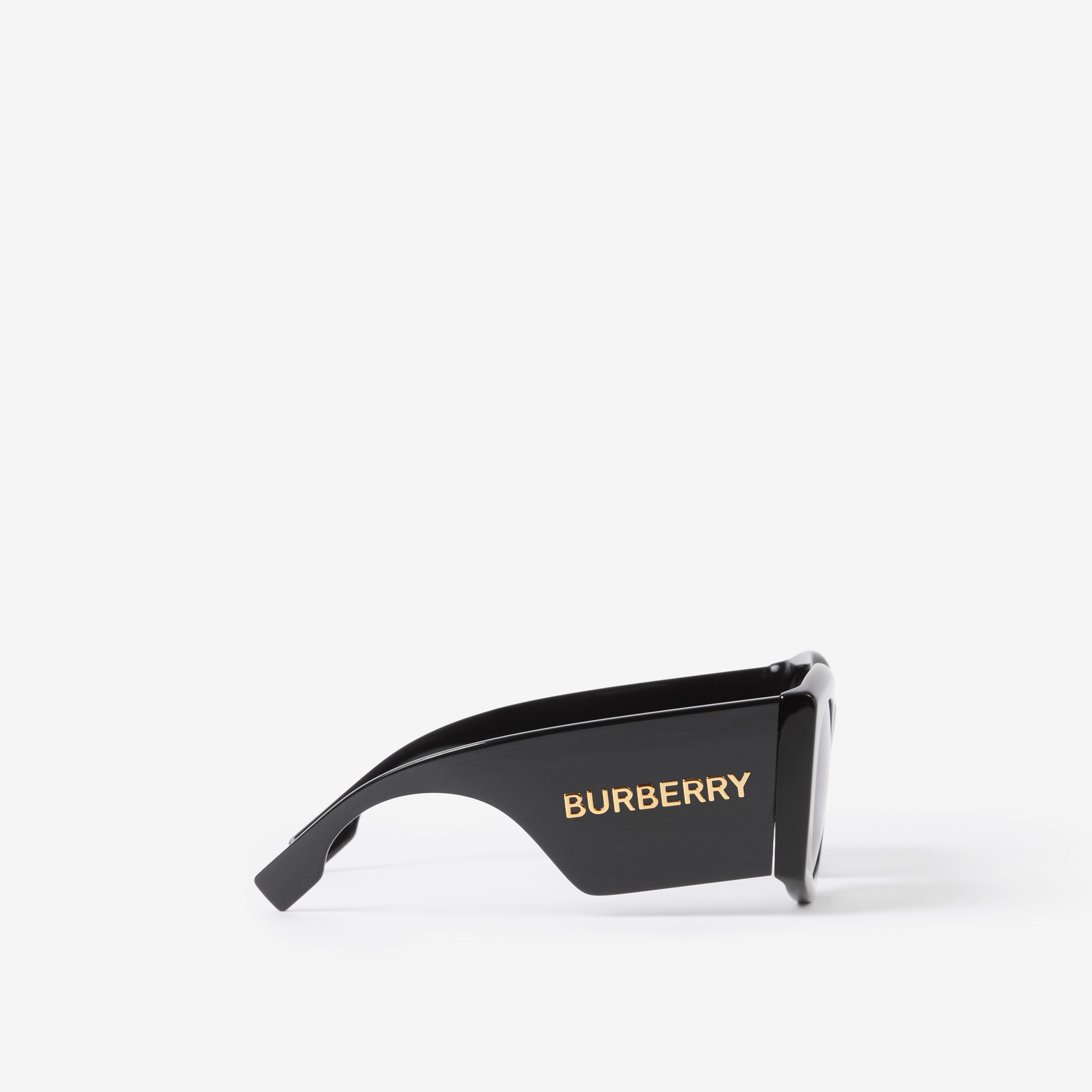 Óculos de sol com armação oversize geométrica (Preto) - Mulheres | Burberry® oficial - 2