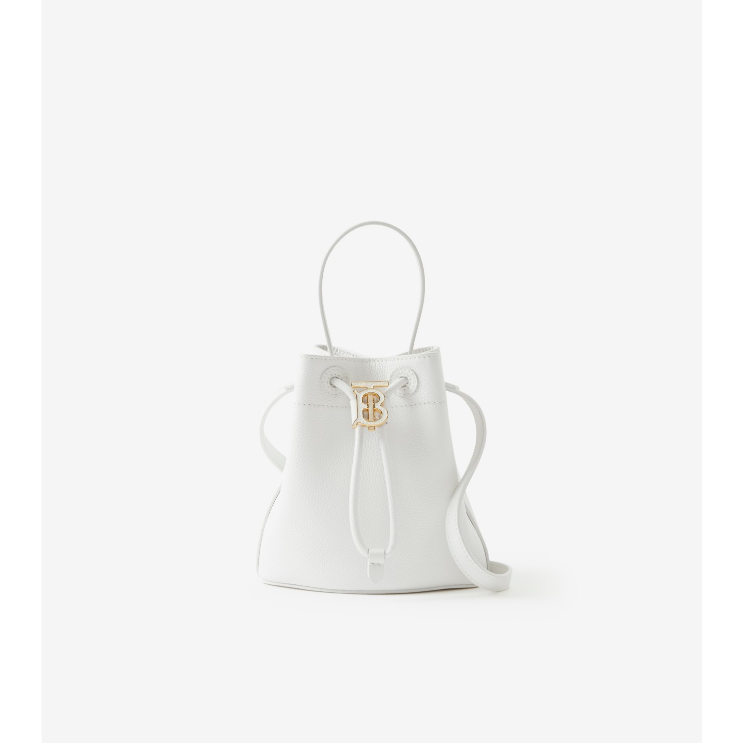 Mini TB Bucket Bag in White - Women | Burberry® Official