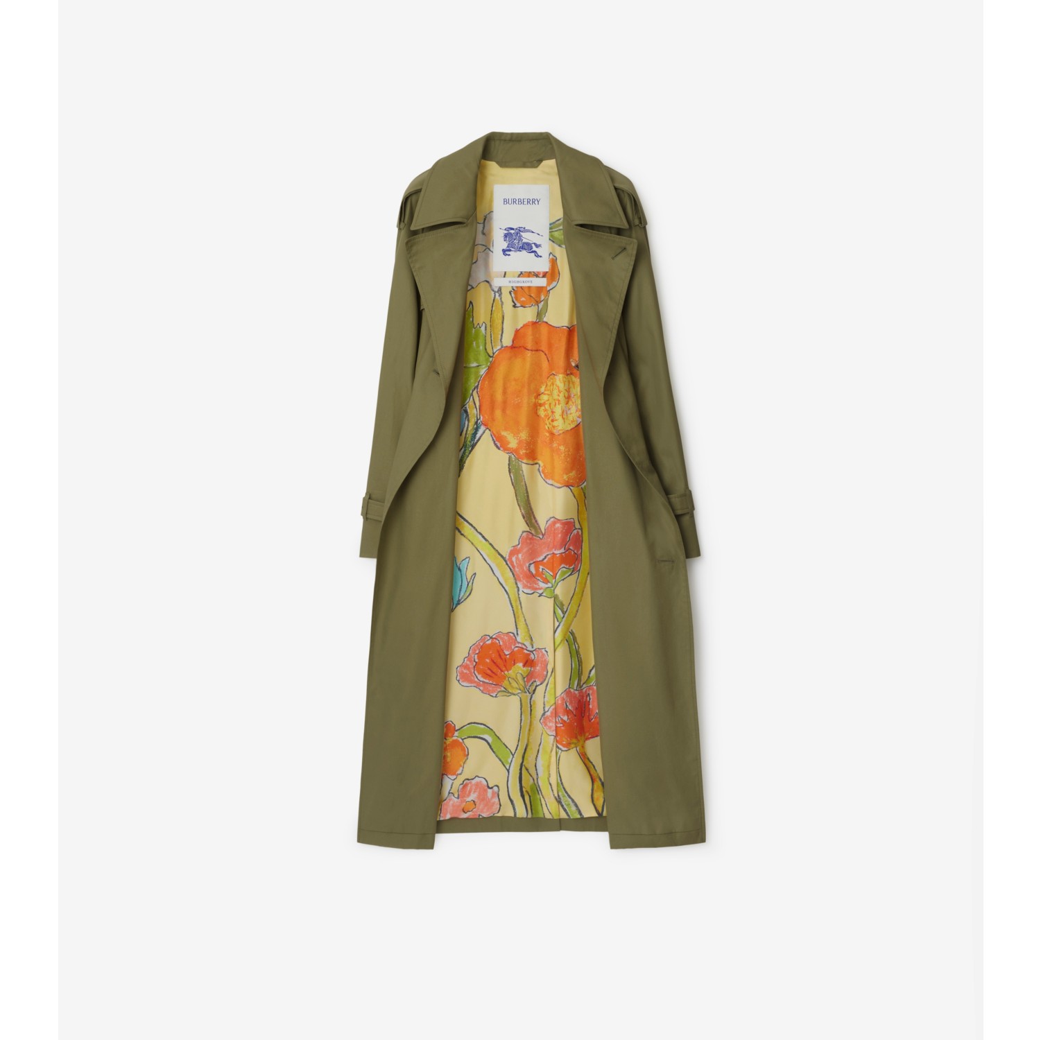 Trench coat Castleford largo con motivo Highgrove