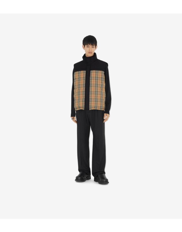Reversible Check Puffer Gilet