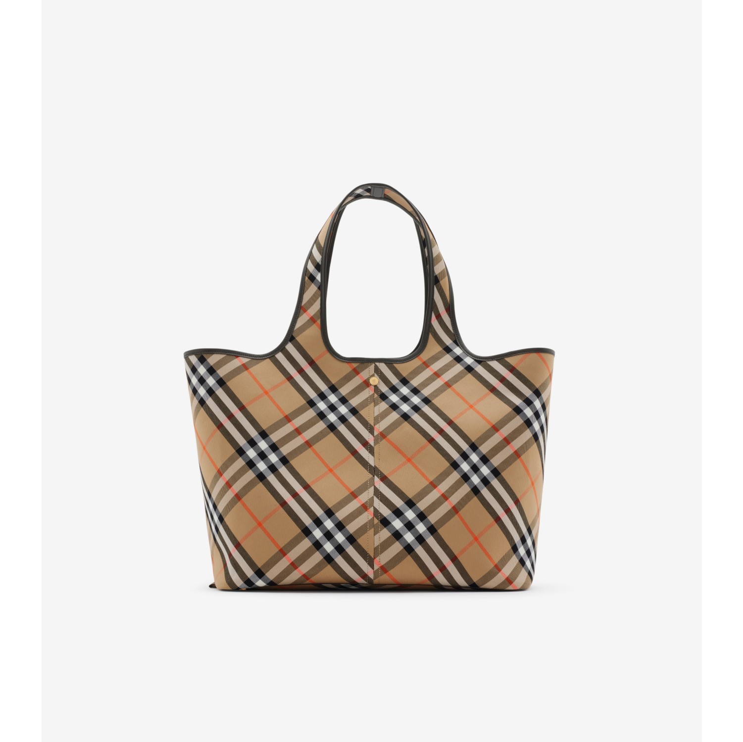 Medium Check Tote in Sand Women Burberry Official