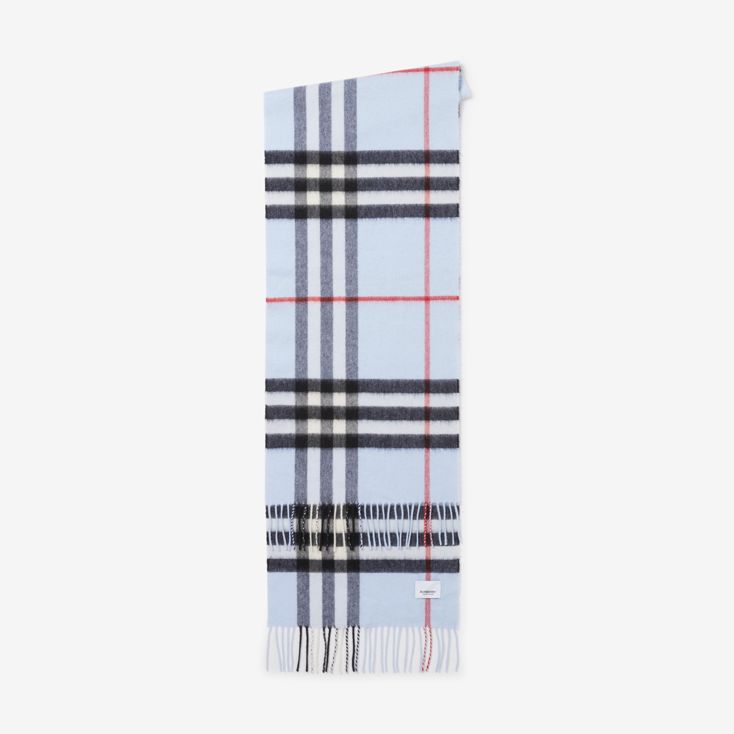 The Burberry Check Cashmere Scarf in Pale Blue | Burberry® Official