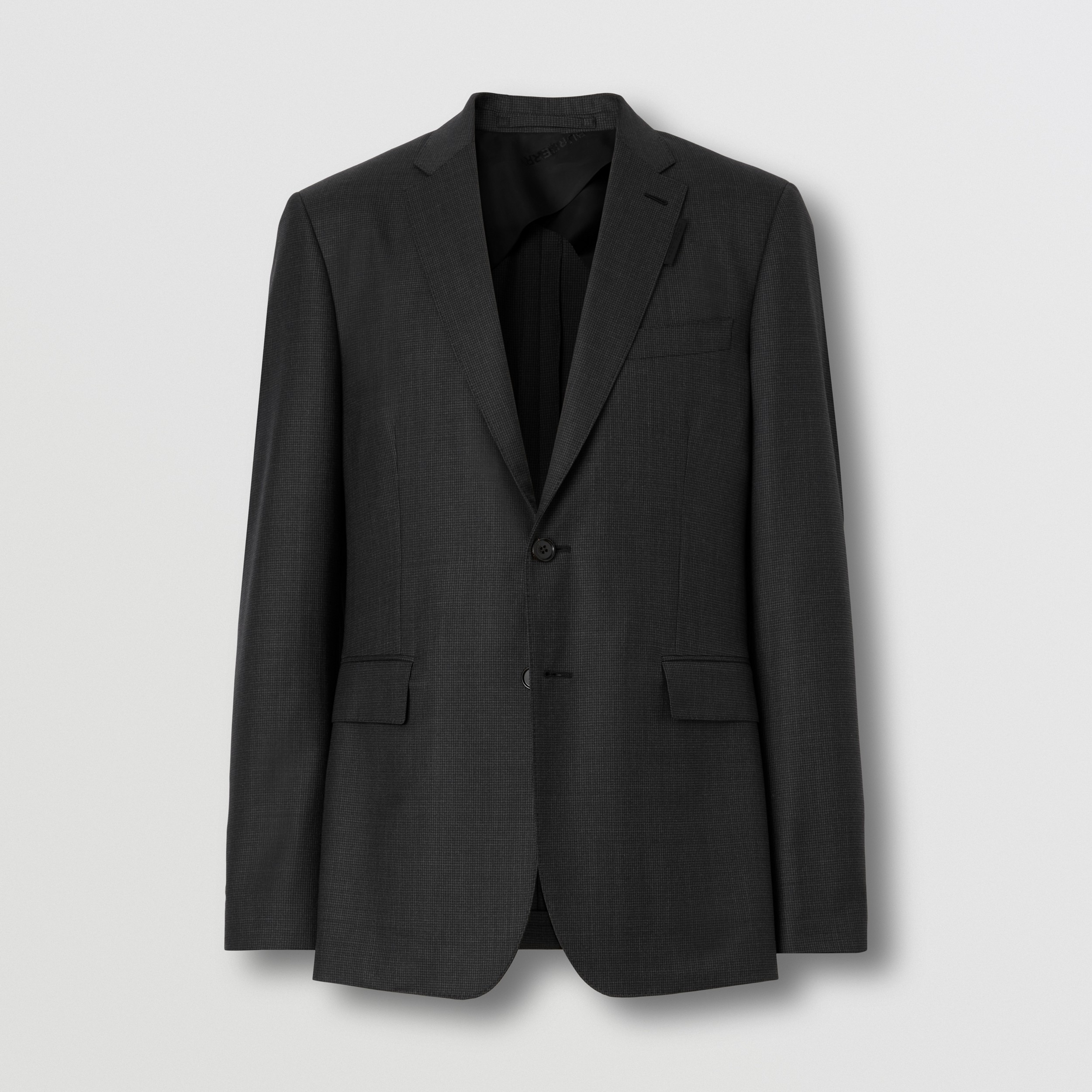Slim Fit Wool Tailored Jacket in Charcoal - Men | Burberry® Official - 4