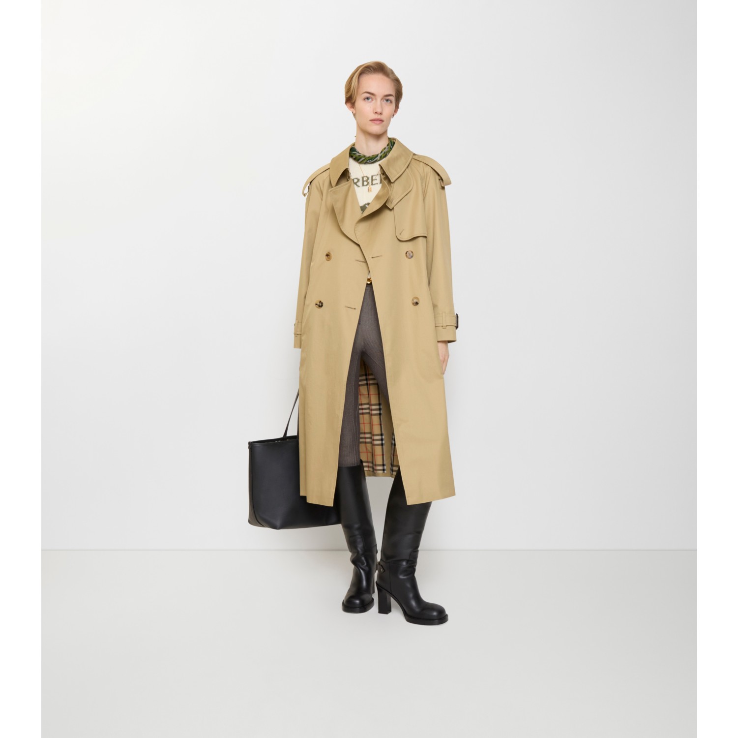 Long Gabardine Fitzrovia Trench Coat