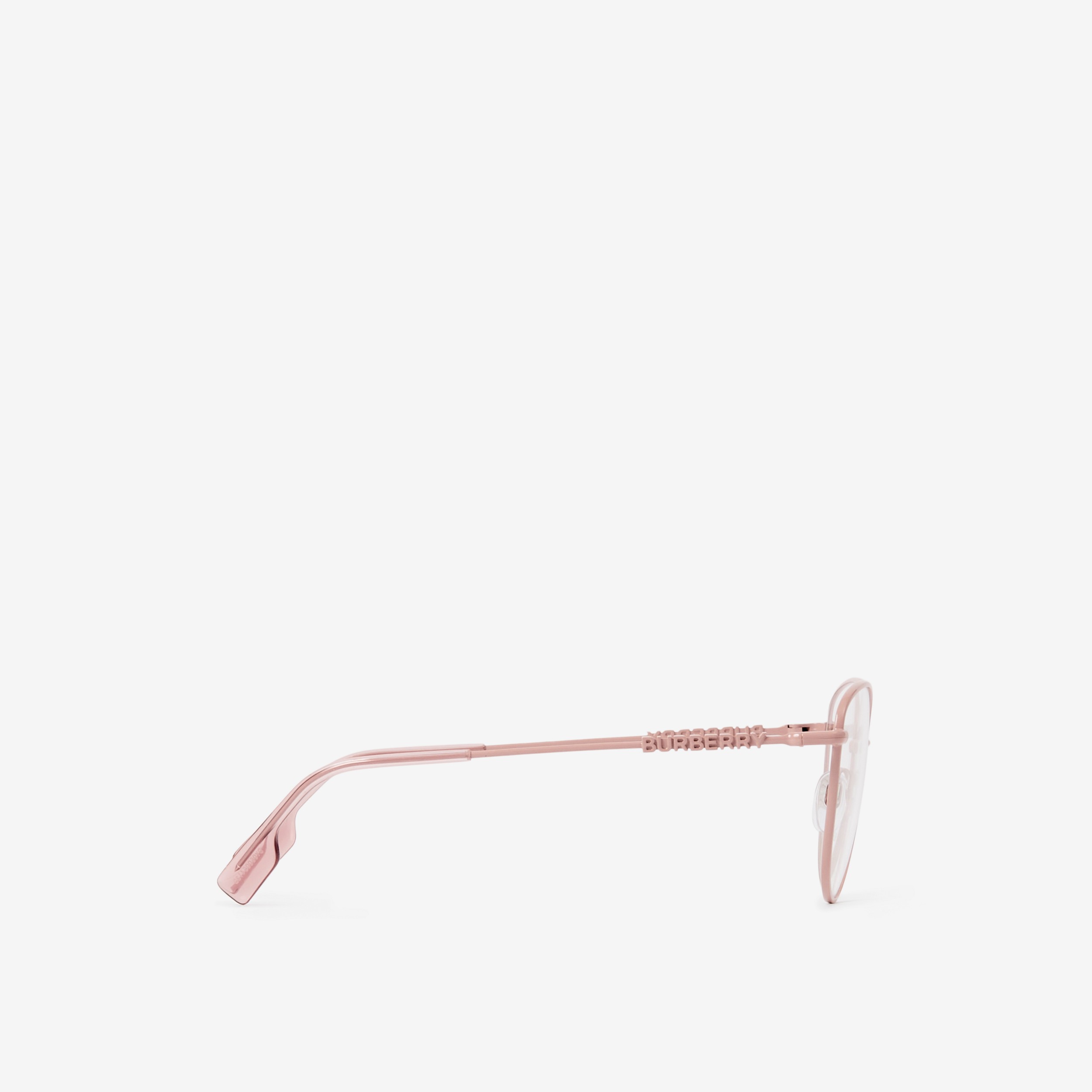 라운드 안경 프레임 (더스키 핑크) - 여성 | Burberry® - 2