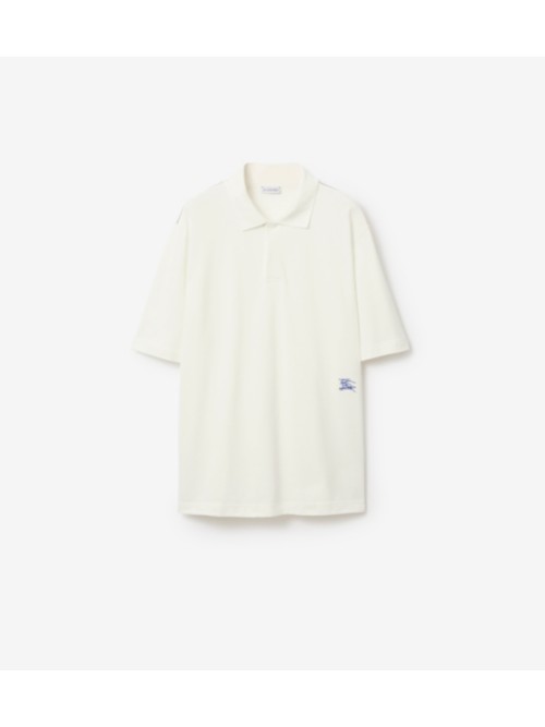 Shop Burberry Cotton Polo Shirt In Rain