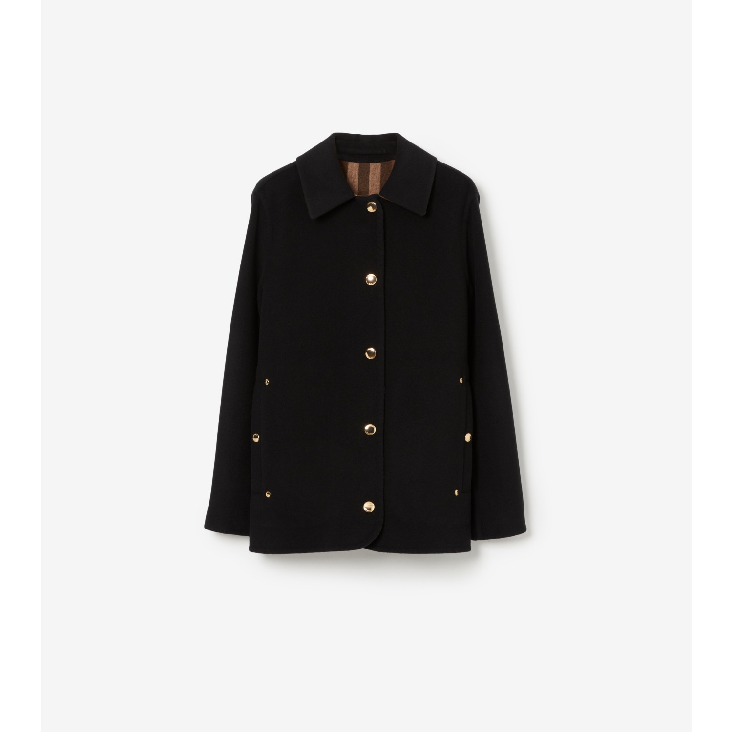 Wool Barn Jacket in Birch brown Women Burberry Official