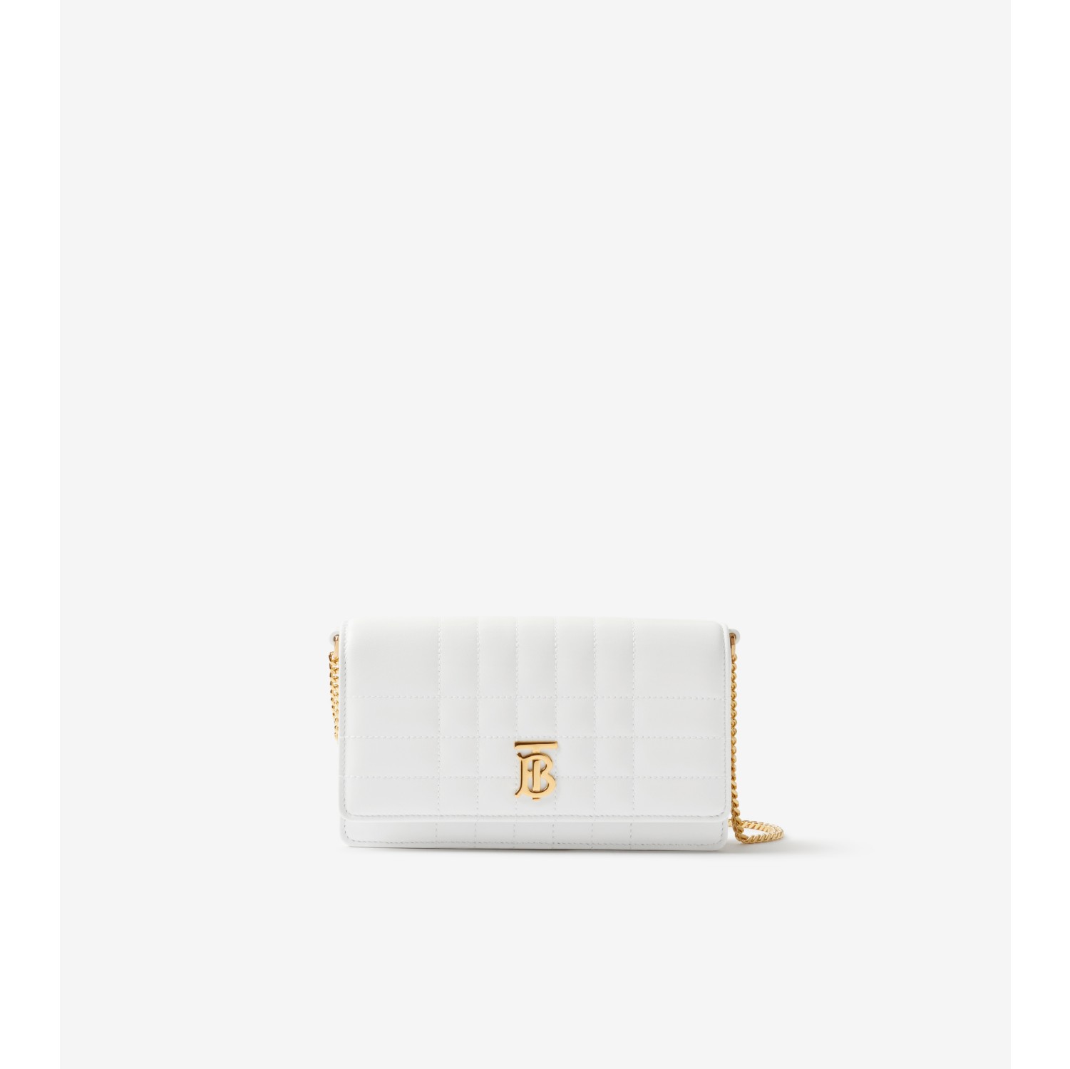 Burberry Lola Small Quilted Cross-body Bag - White