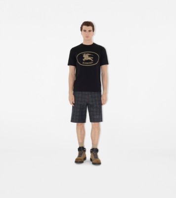 Knight Stamp Cotton T-shirt in Black - Men | Burberry® Official