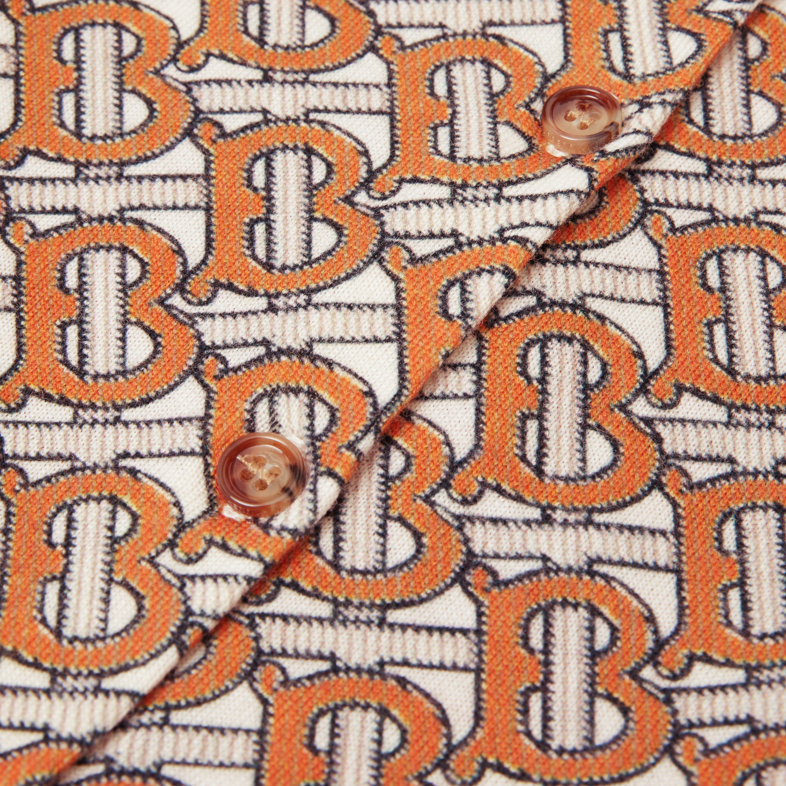 Monogram Print Wool Cardigan in Bright Orange | Burberry® Official - 2