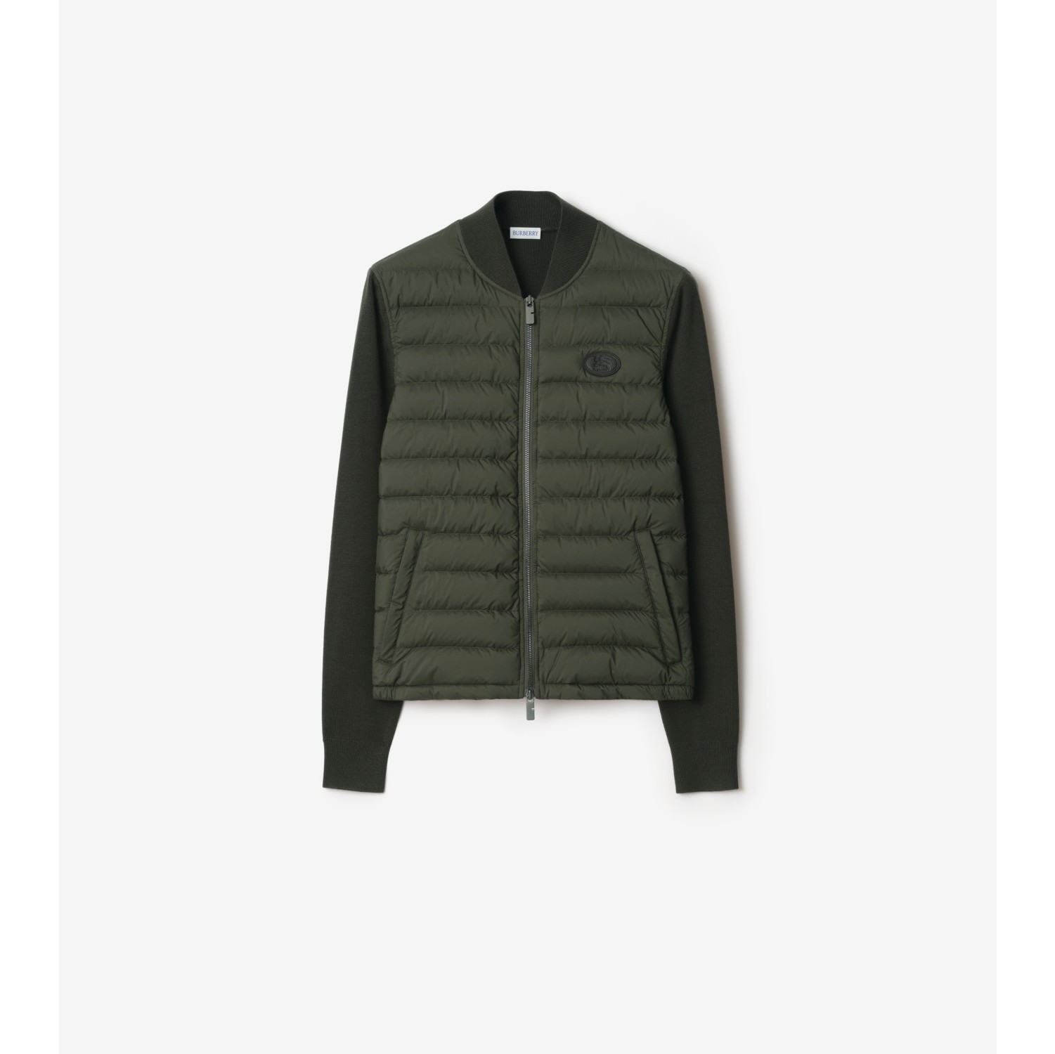 Quilted Nylon and Wool Jacket