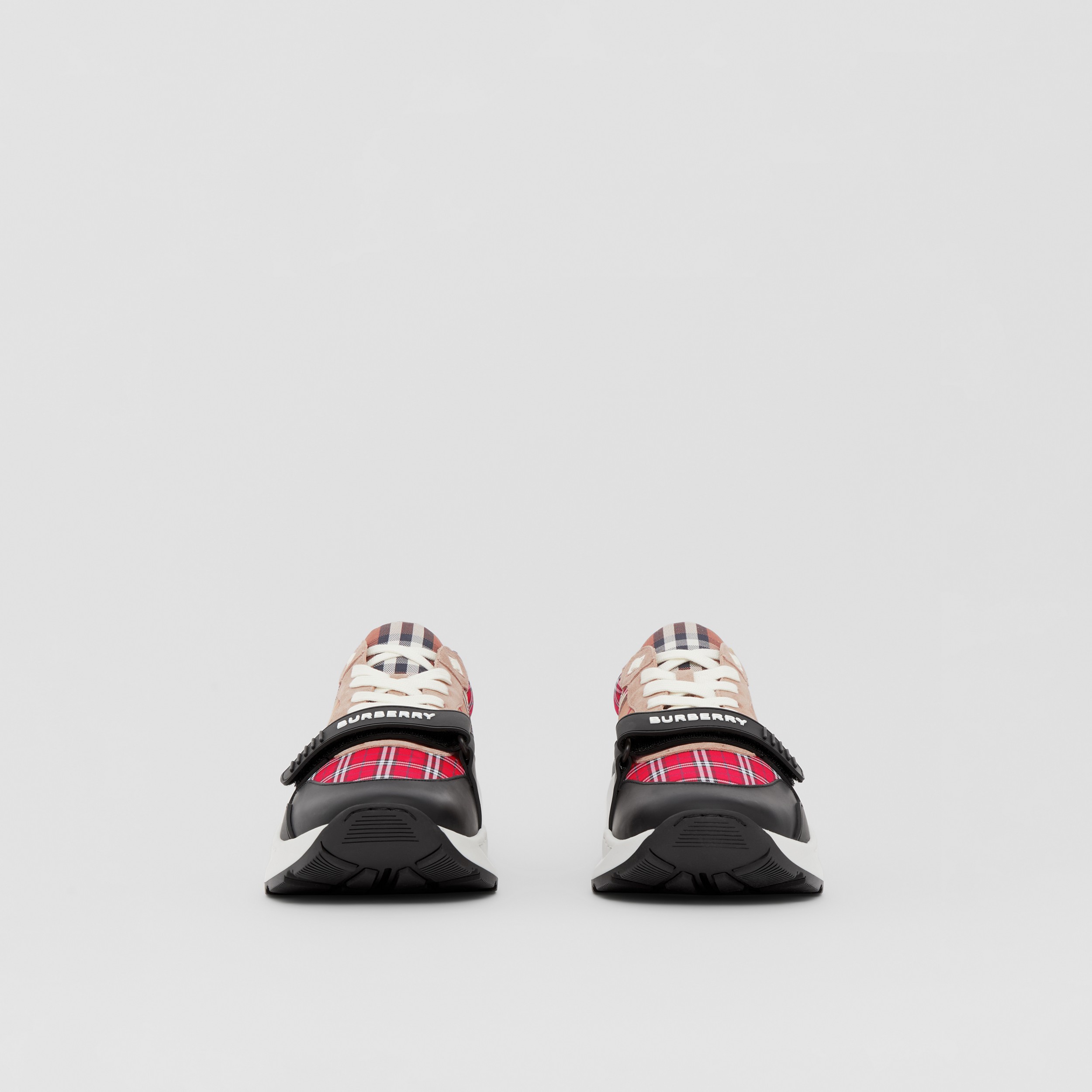 Sneakers en cuir avec check (Multicolore) | Site officiel Burberry® - 4