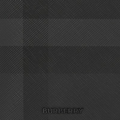 チャコールチェック＆レザー ラウンドジップウォレット (チャコール) - メンズ | Burberry®公式サイト