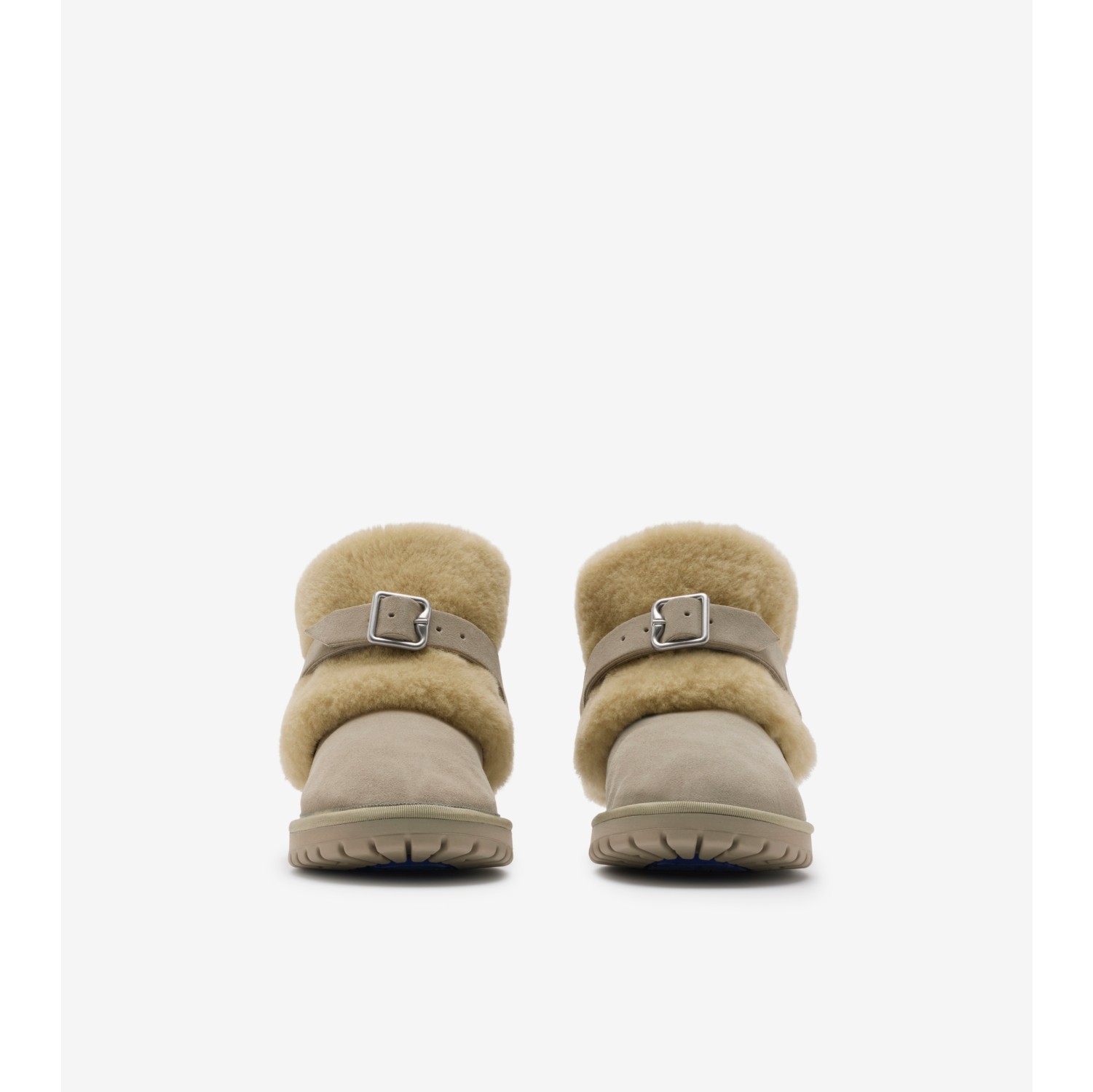 Bottines Chubby en cuir velours et shearling