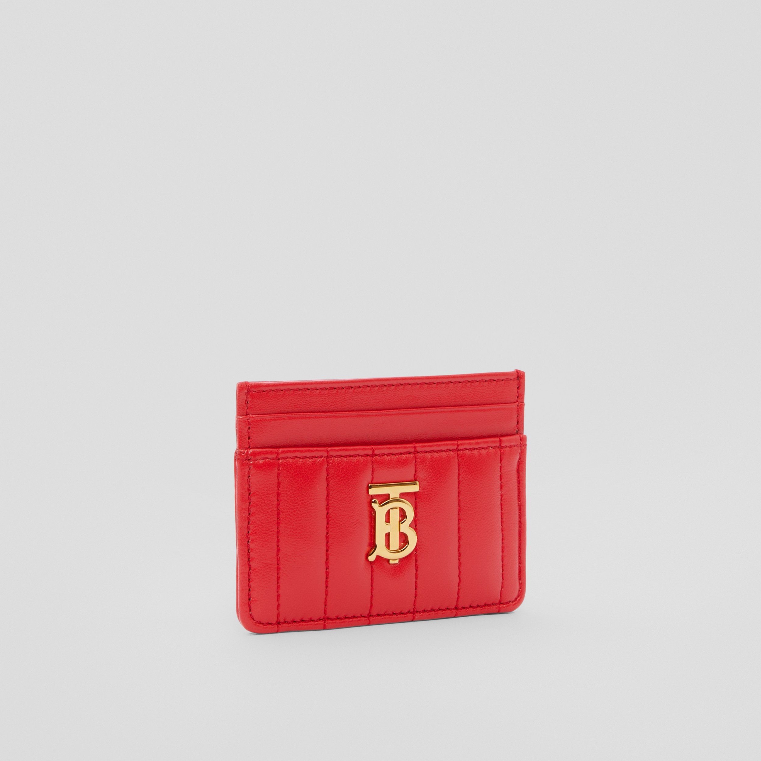 Quilted Leather Lola Card Case in Bright Red - Women | Burberry® Official - 4