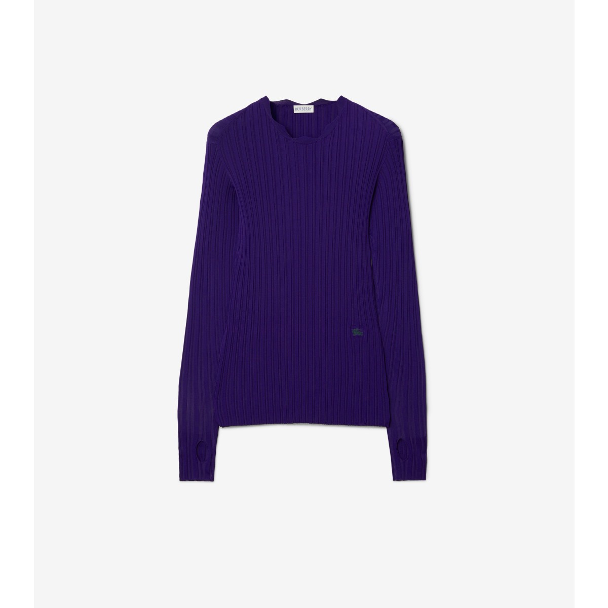 Shop Burberry Rib Knit Sweater In Royal
