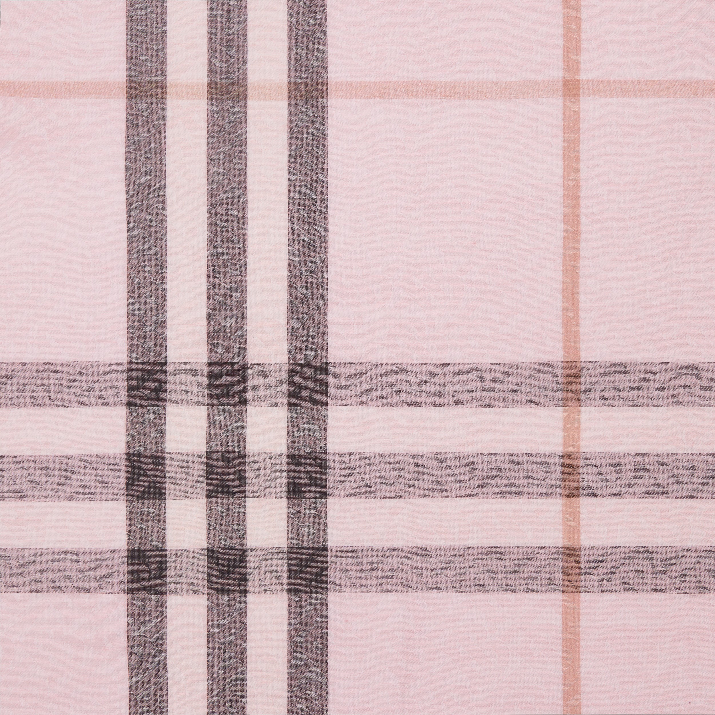Sciarpa leggera in lana e seta con collage di stampe (Rosa Alabastro) | Sito ufficiale Burberry® - 2