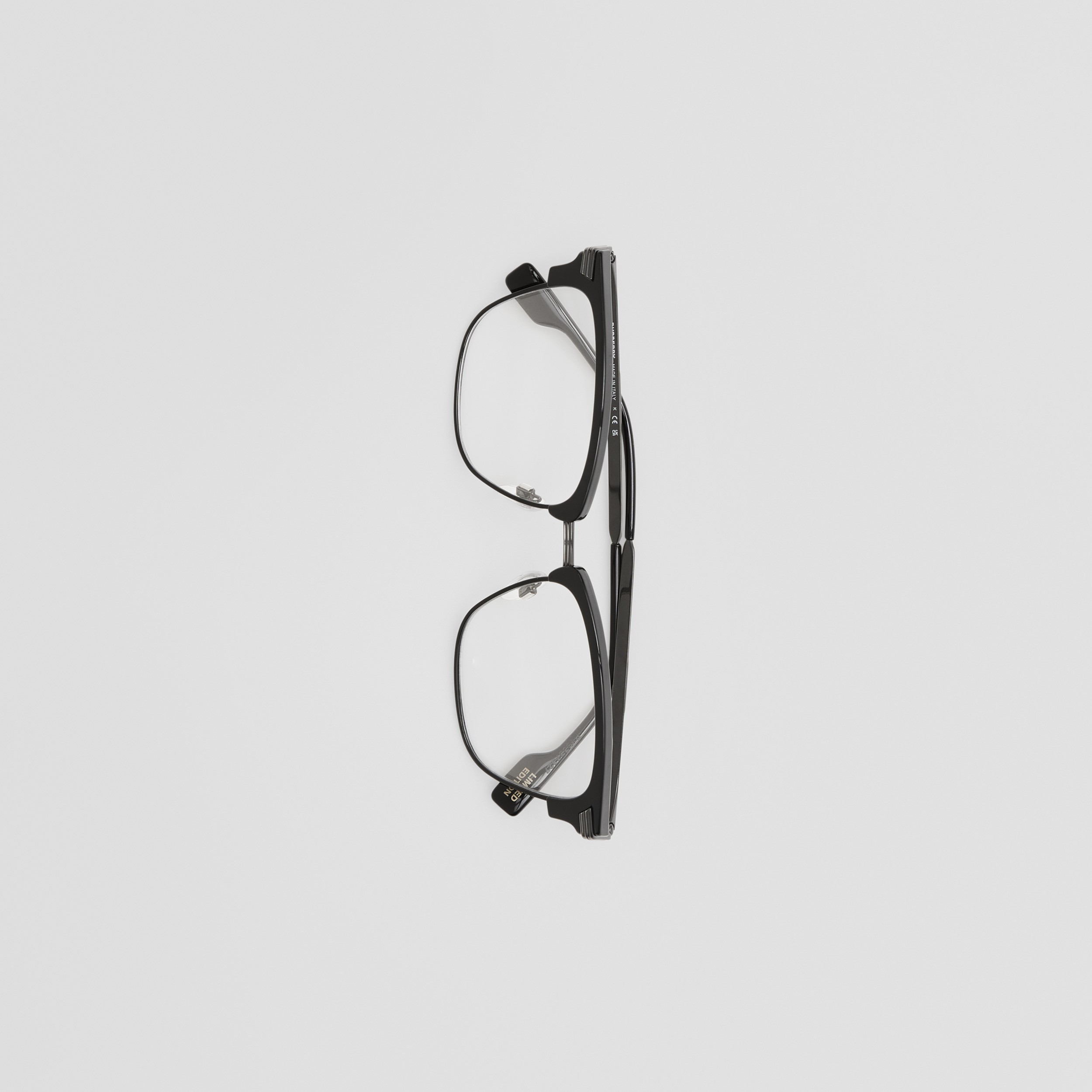 Monture carrée Lola pour lunettes de vue Monogram (Noir) - Femme | Site officiel Burberry® - 3