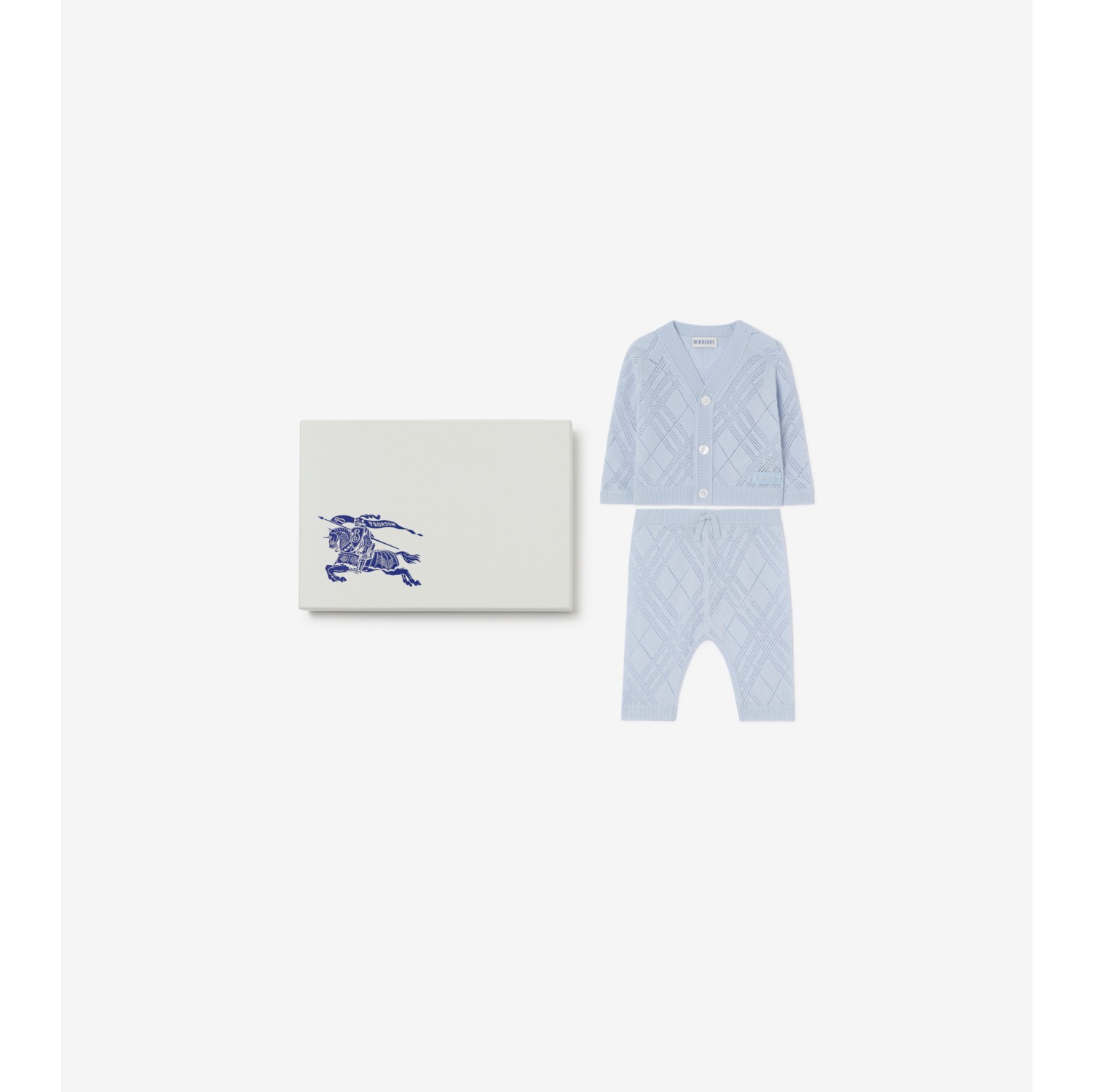 Check Cashmere Two-piece Set