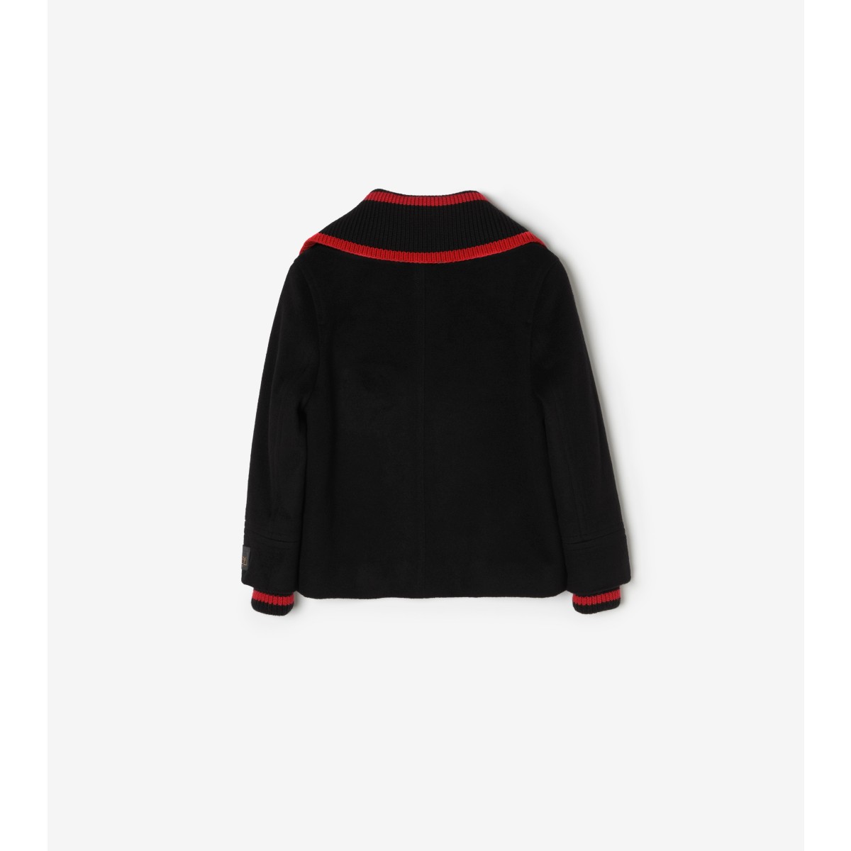  Stripe Wool Blend Pea Coat