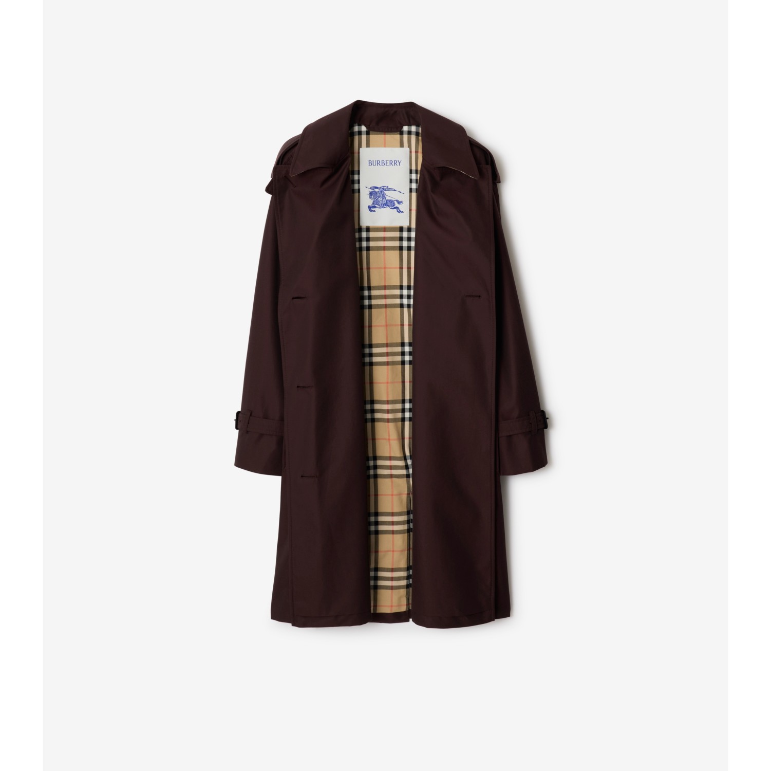 Mid-length Gabardine Castleford Trench Coat in Mahogany red - Women | Burberry® Official