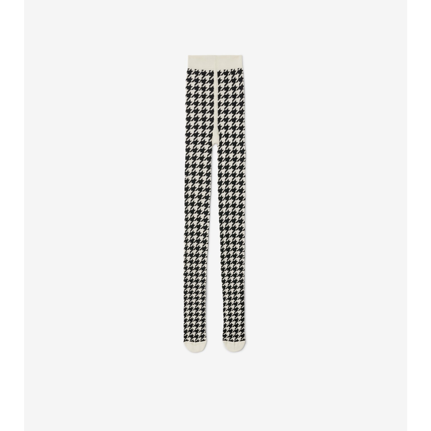 Houndstooth Cotton Blend Tights