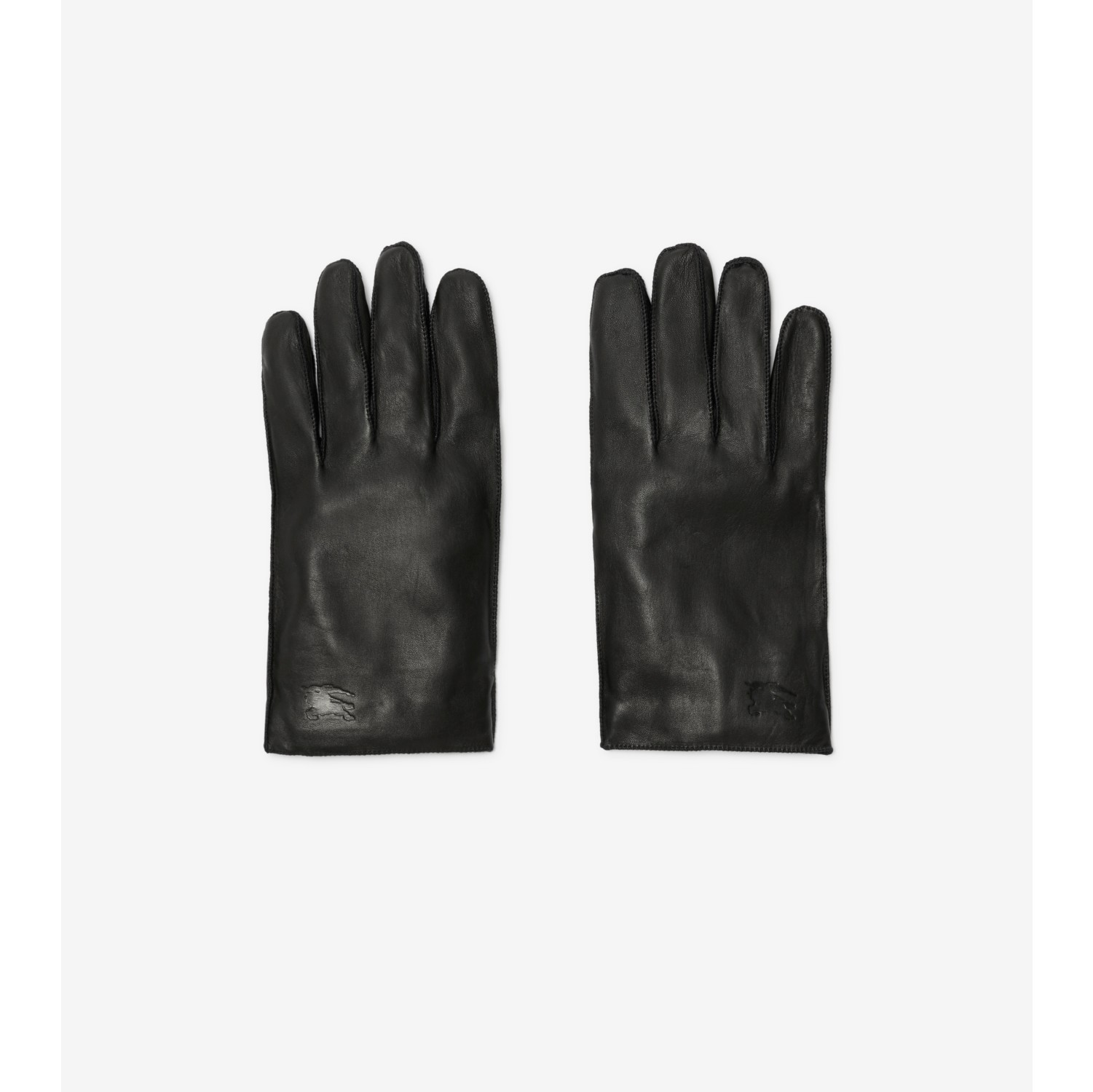 Leather Gloves in Black Men Burberry Official