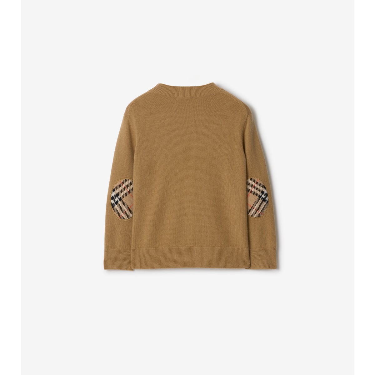  Check Patch Wool Cashmere Sweater