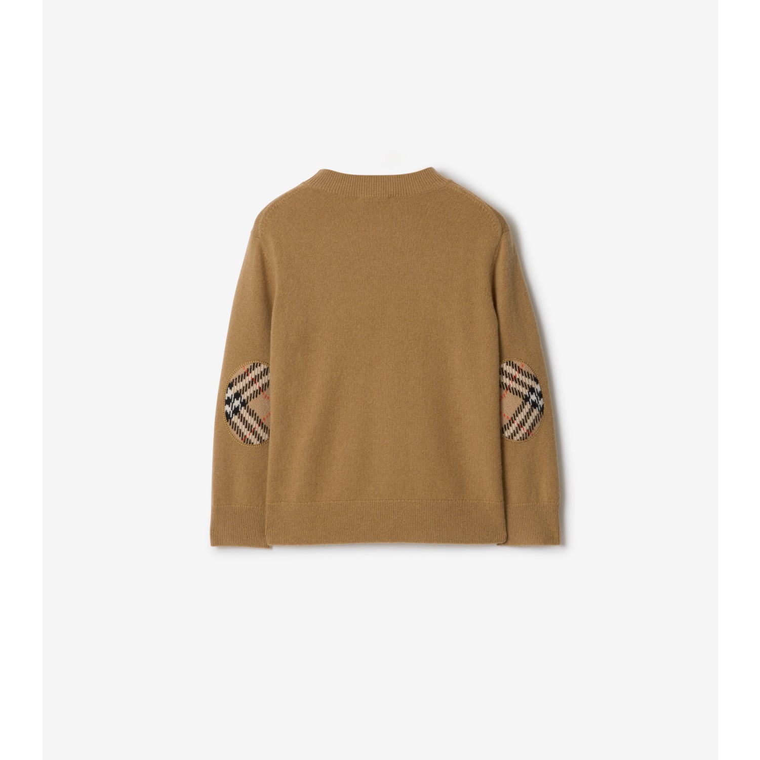 Check Patch Wool Cashmere Sweater