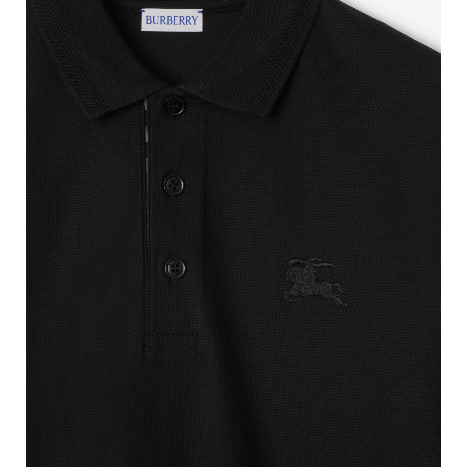 Cotton Polo Shirt in Black - Men | Burberry® Official