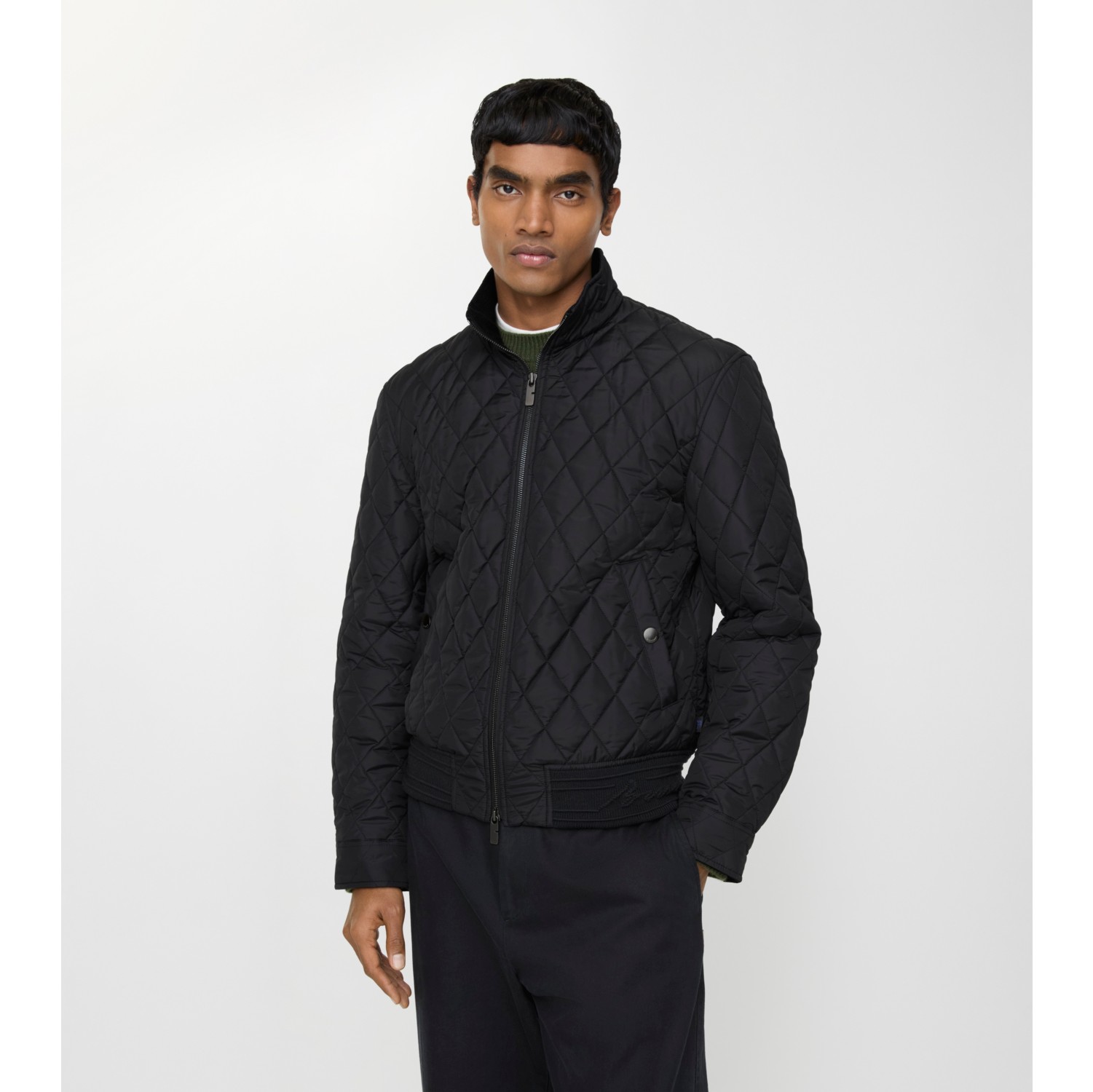 Quilted Nylon Jacket in Black - Men | Burberry® Official