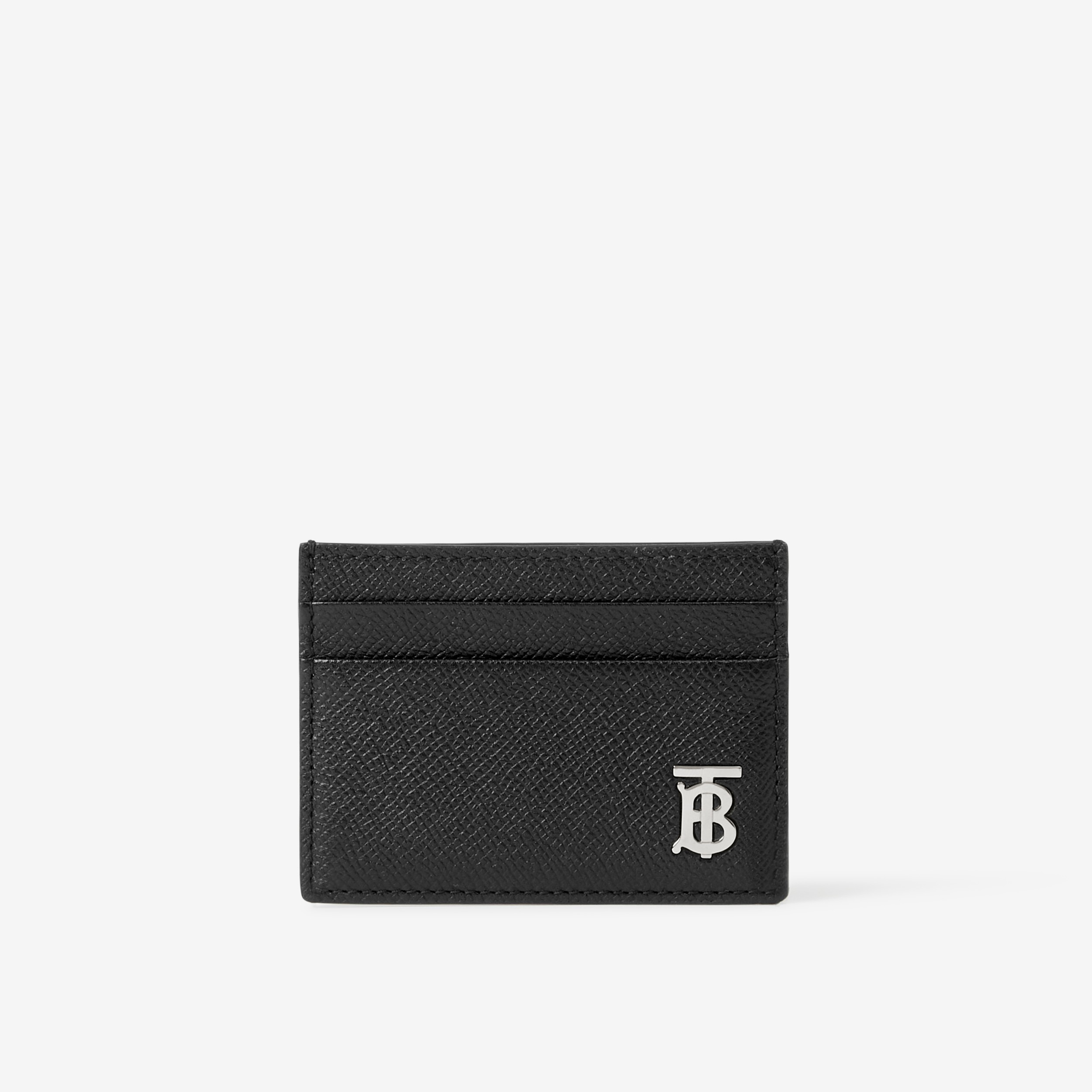 Grainy Leather TB Card Case in Black - Men | Burberry® Official