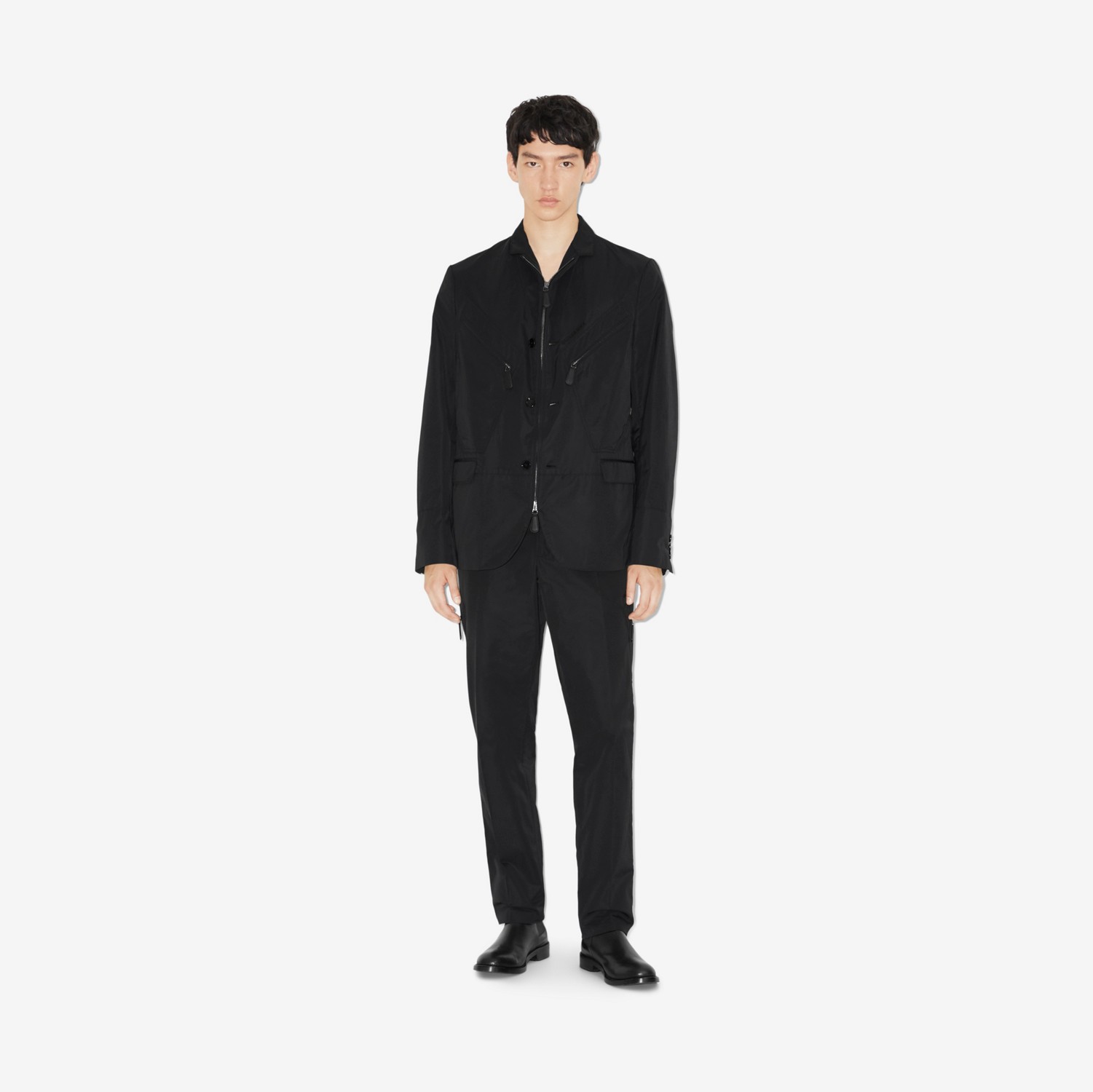 Pantalon de costume en satin (Noir) - Homme | Site officiel Burberry®