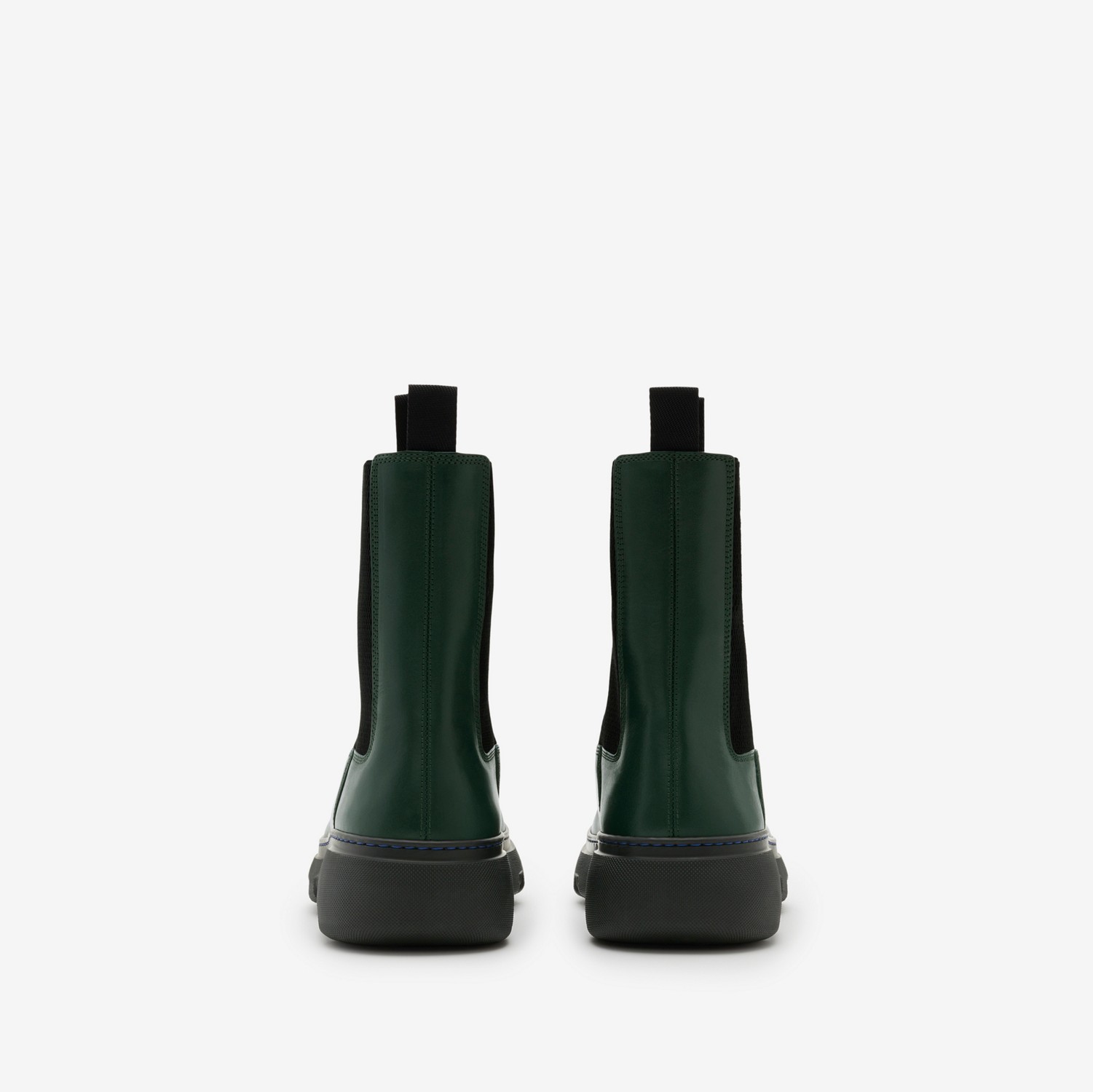 Leather Creeper Chelsea Boots in Vine - Men | Burberry® Official