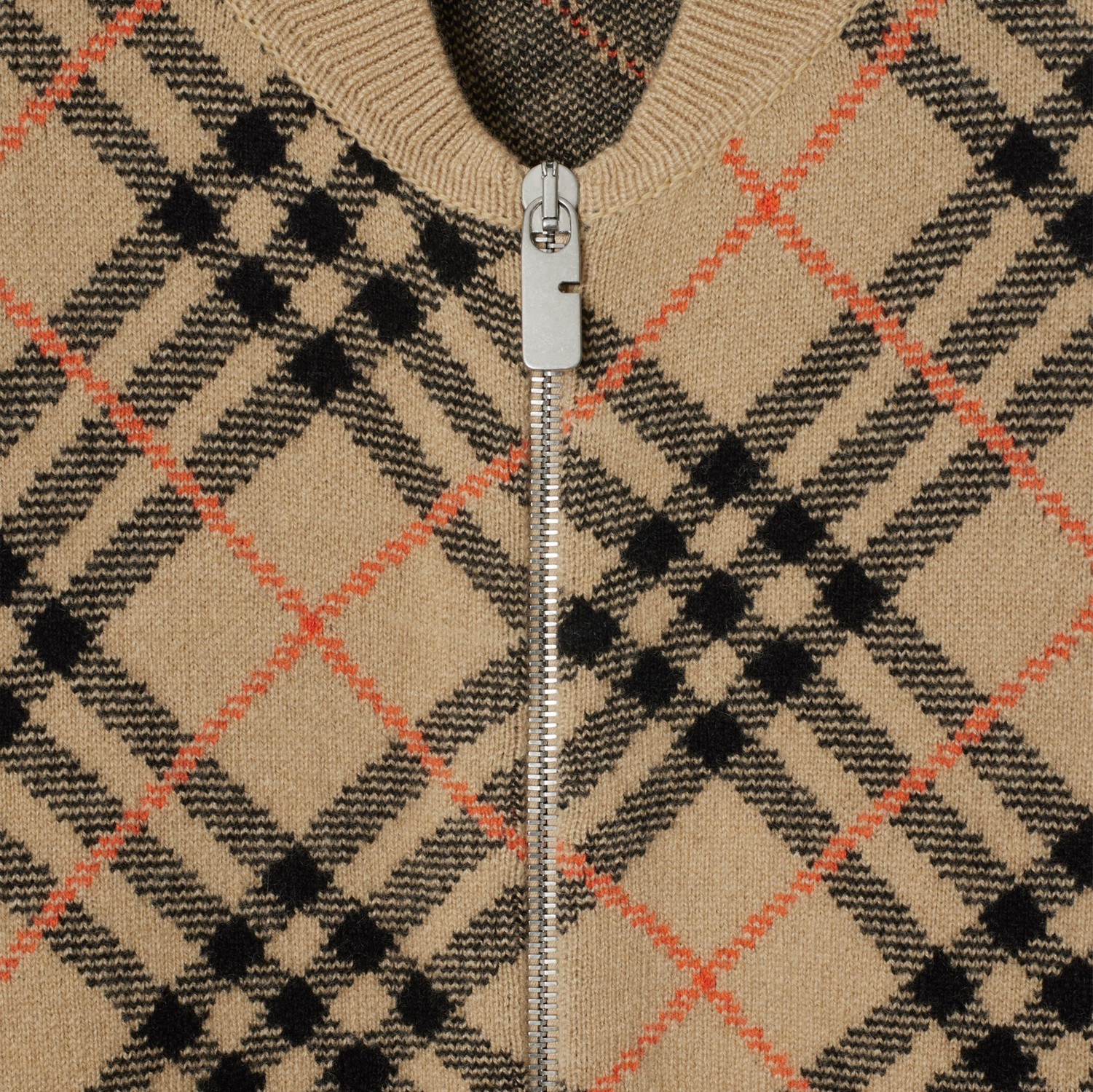 Check Cashmere Bomber Jacket in Sand - Women | Burberry Check Cashmere Bomber Jacket in Sand - Women | Burberry