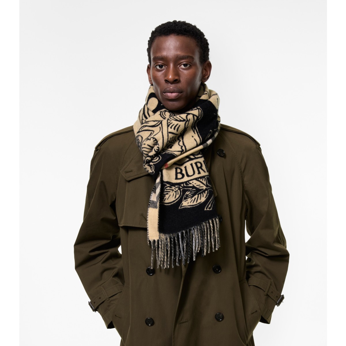  Check Wide Reversible Stormy Knight Scarf