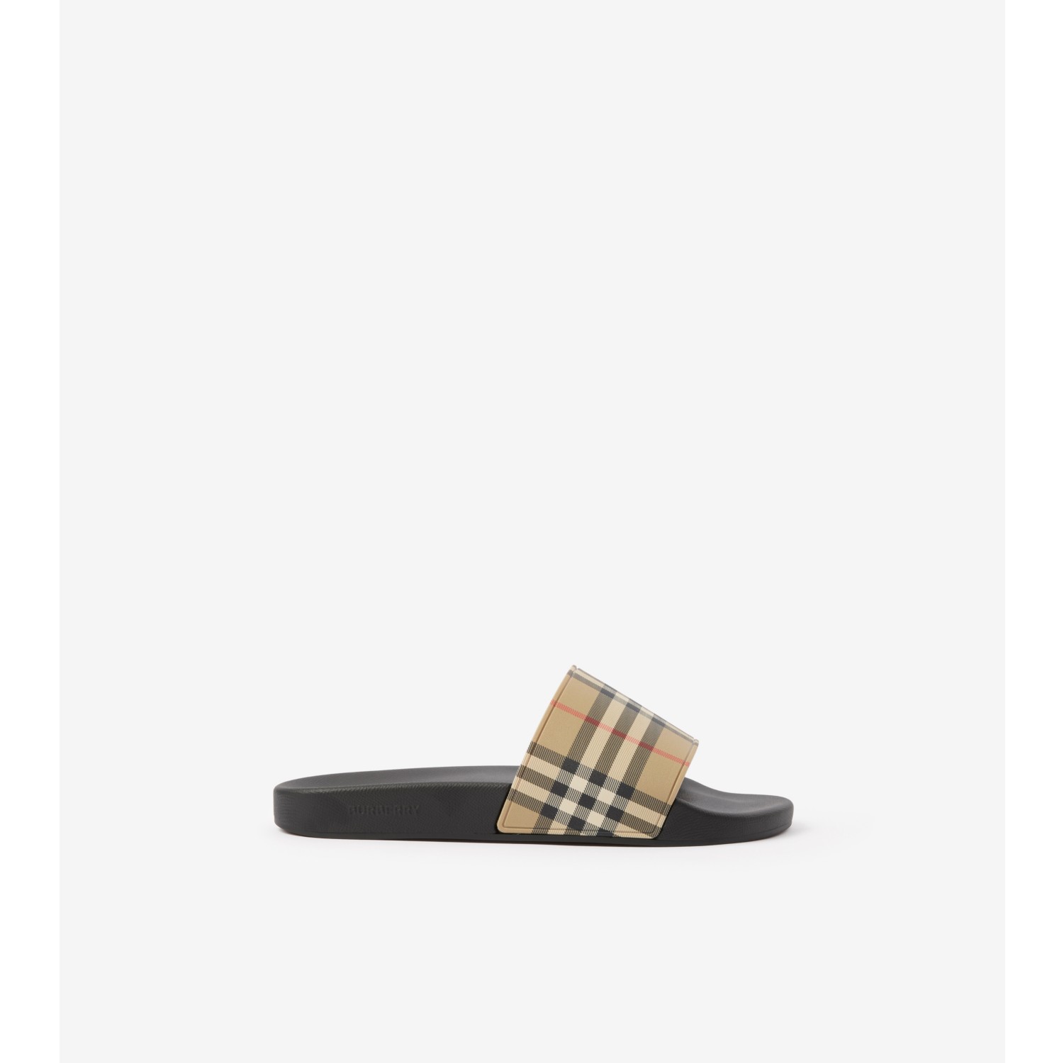 Check Slides in Archive beige Men Burberry Official