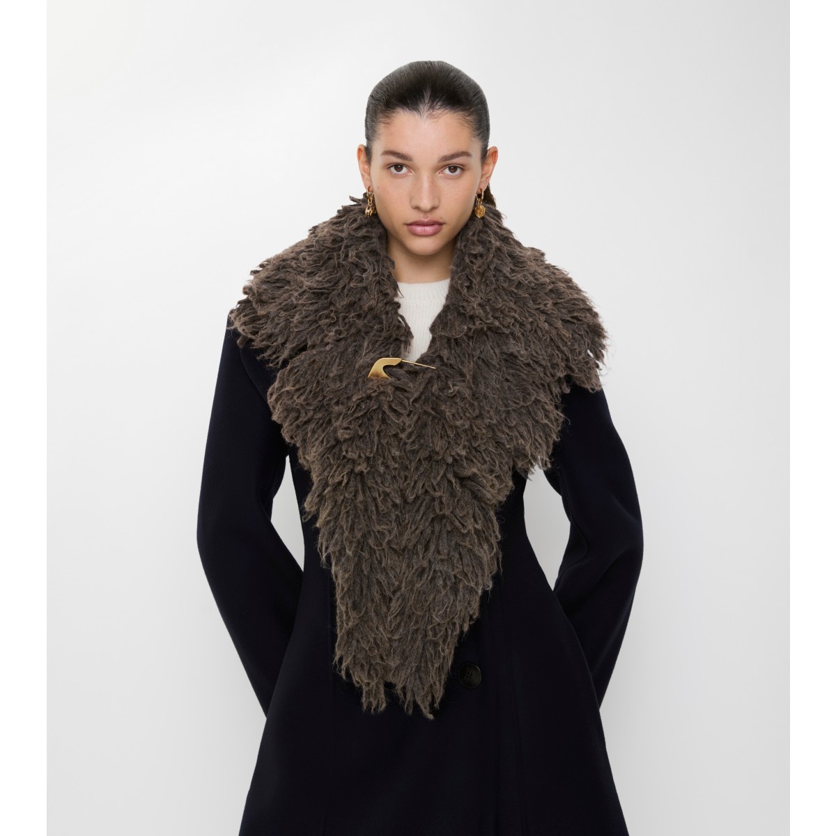  Alpaca Wool Blend Collar