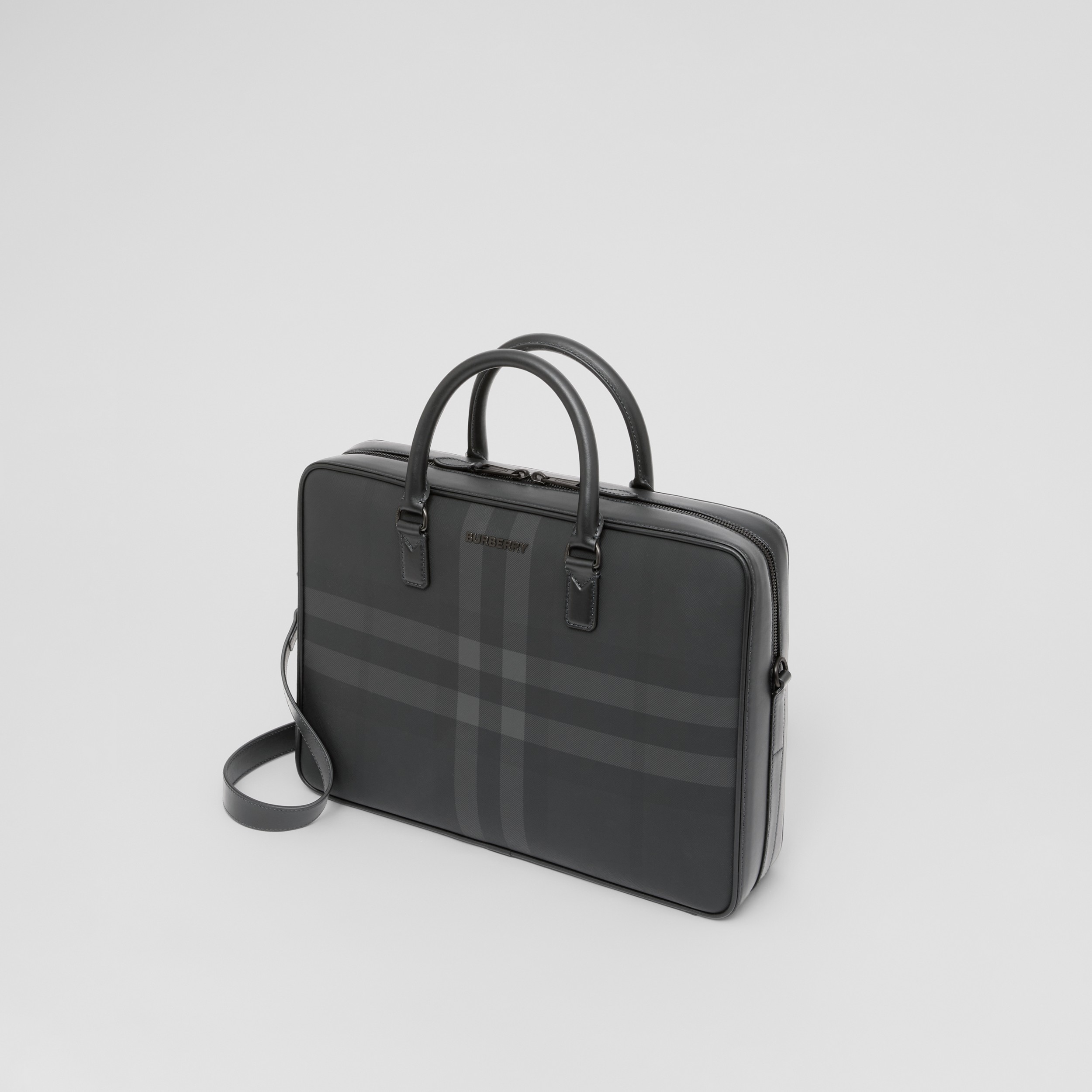 Charcoal Check Ainsworth Briefcase - Men | Burberry® Official - 4