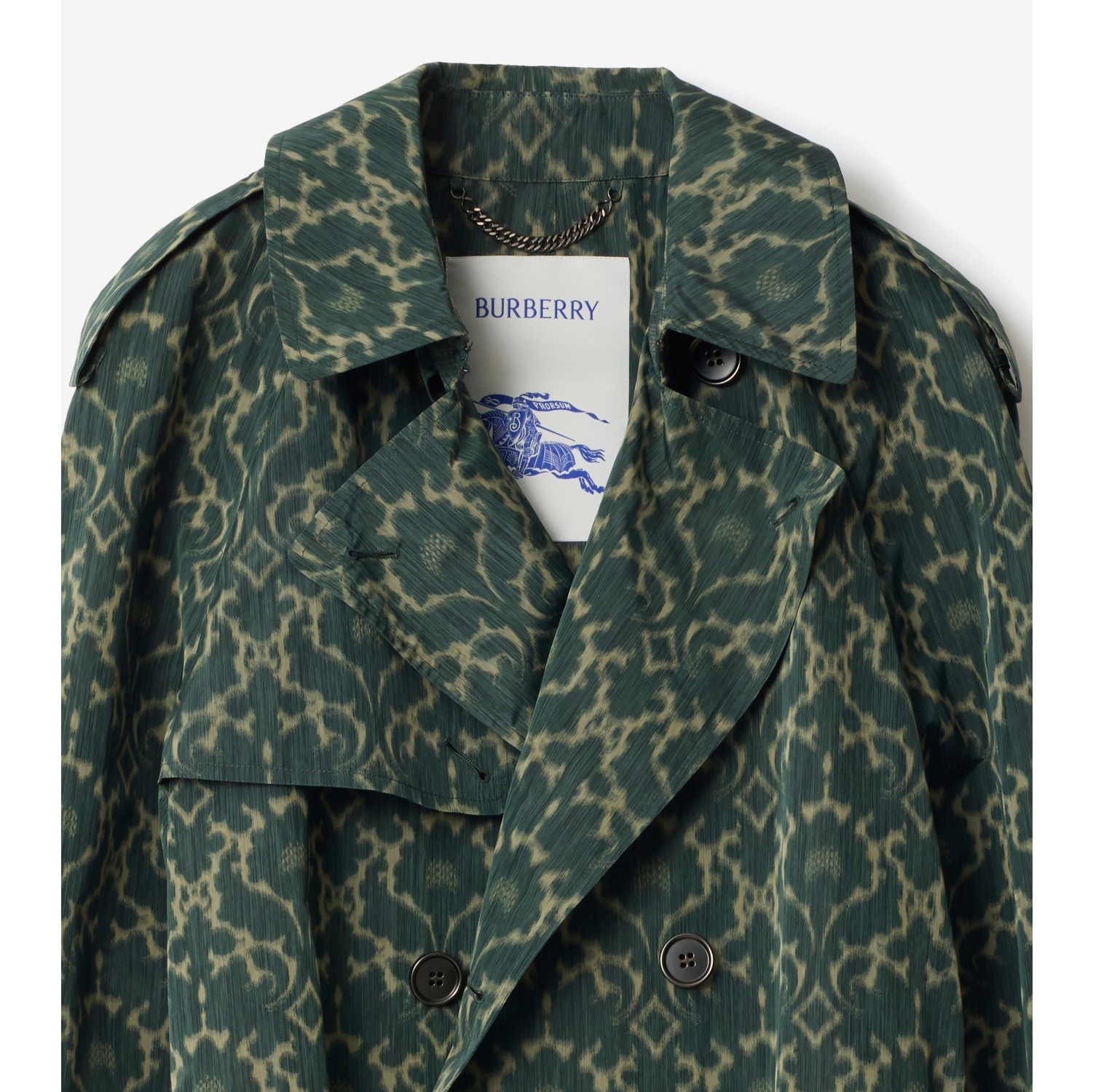 Long Baroque Viscose Blend Trench Coat