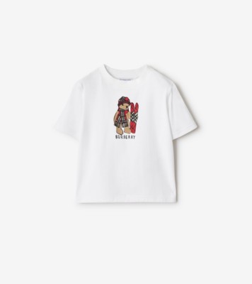 BURBERRY ホワイト Tシャツ 12Y スキーベア コットンTシャツ (ホワイト) | Burberry®公式サイト