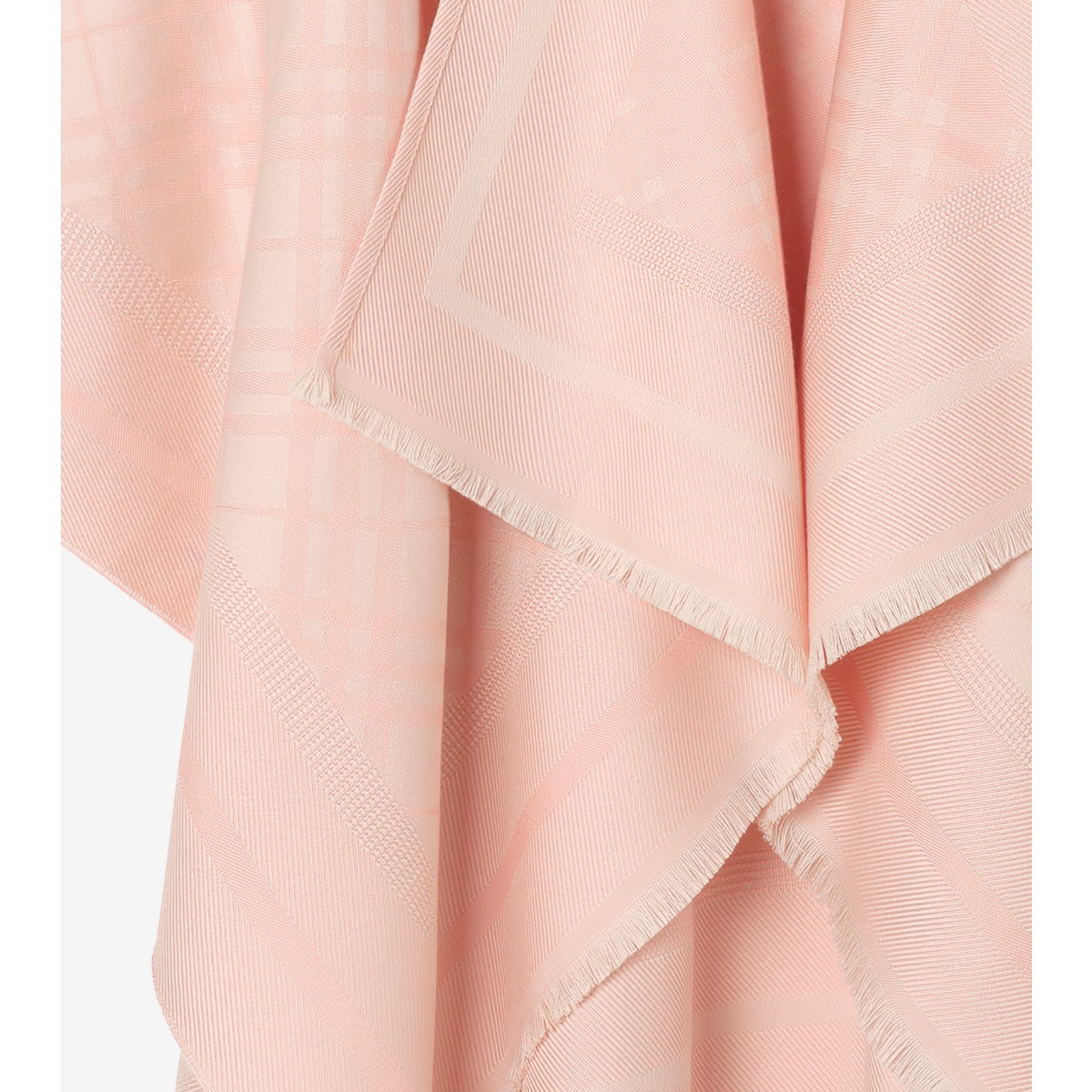  Check Wool Cashmere Cape