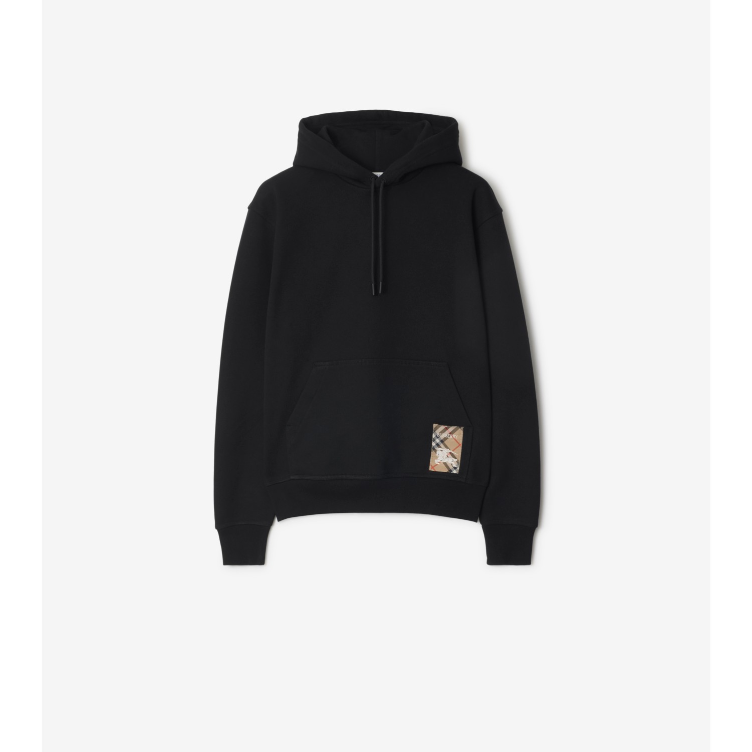 Hoodie en coton avec étiquette Check