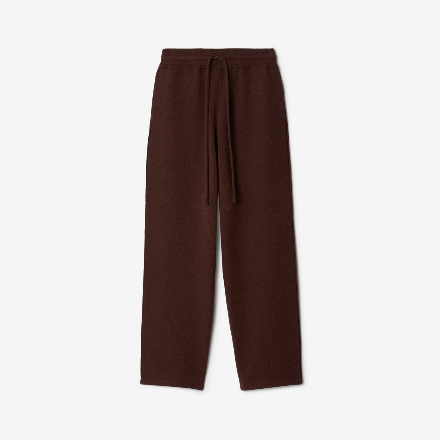 Rose Wool Blend Track Pants in Treacle - Women | Burberry® Official