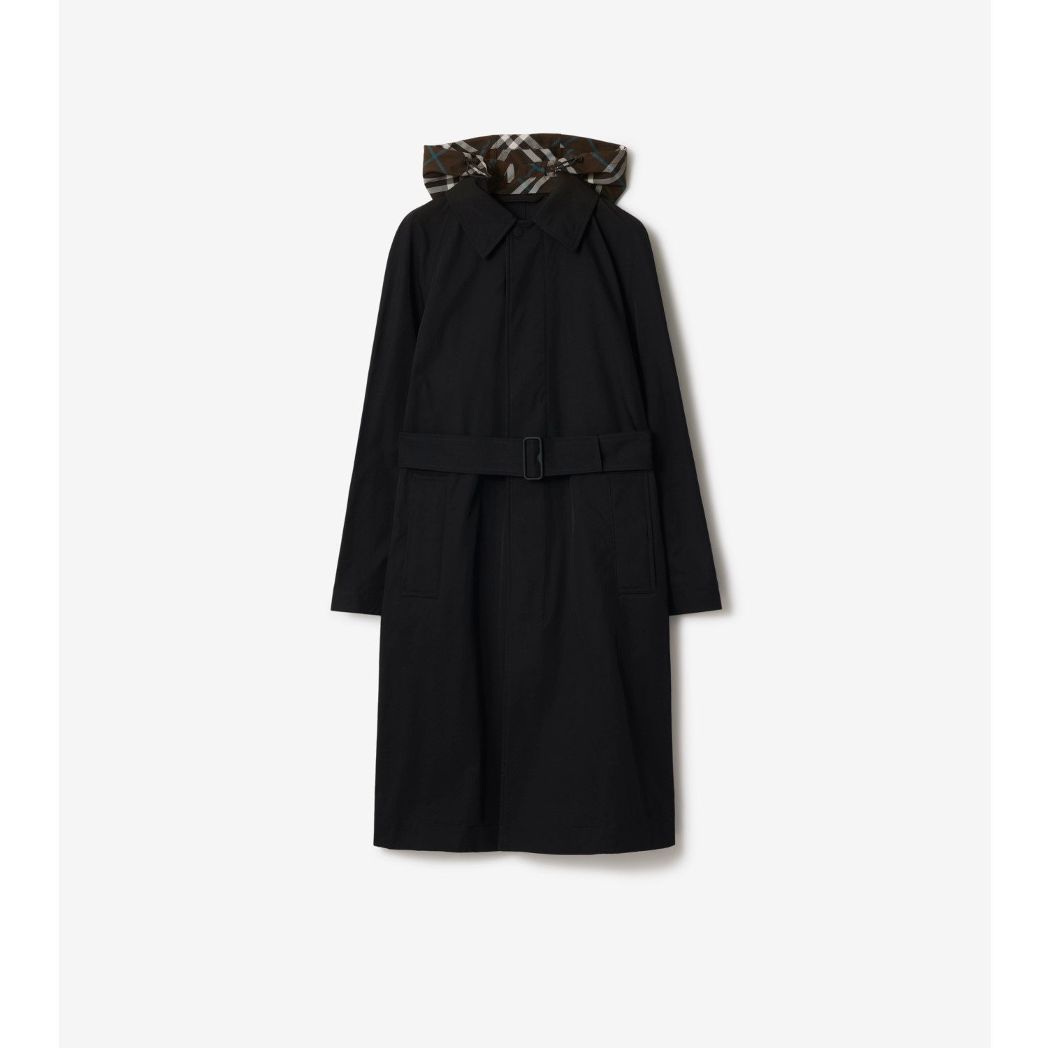 Long Nylon Cotton Car Coat in Black - Women | Burberry® Official